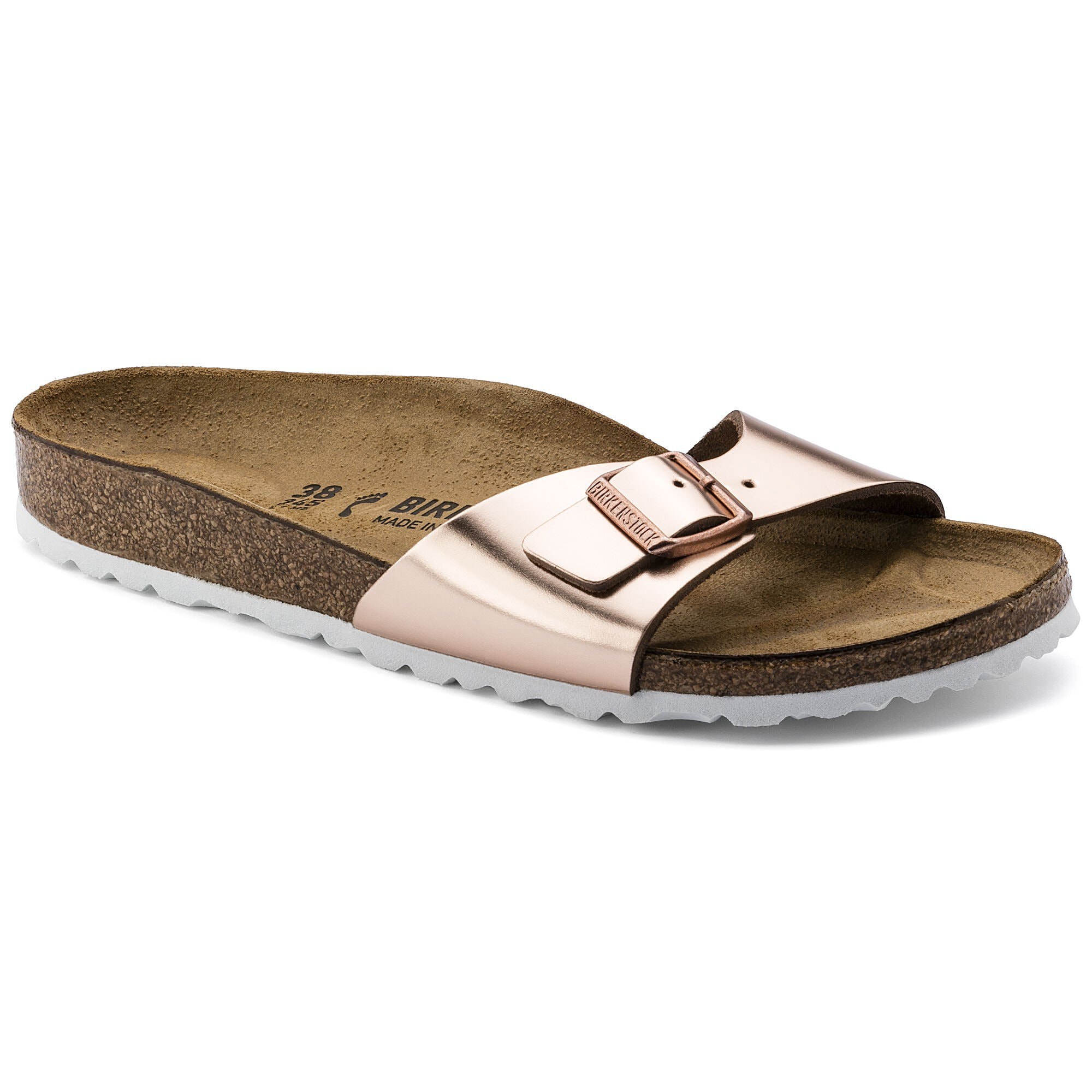 birkenstock sandals metallic copper