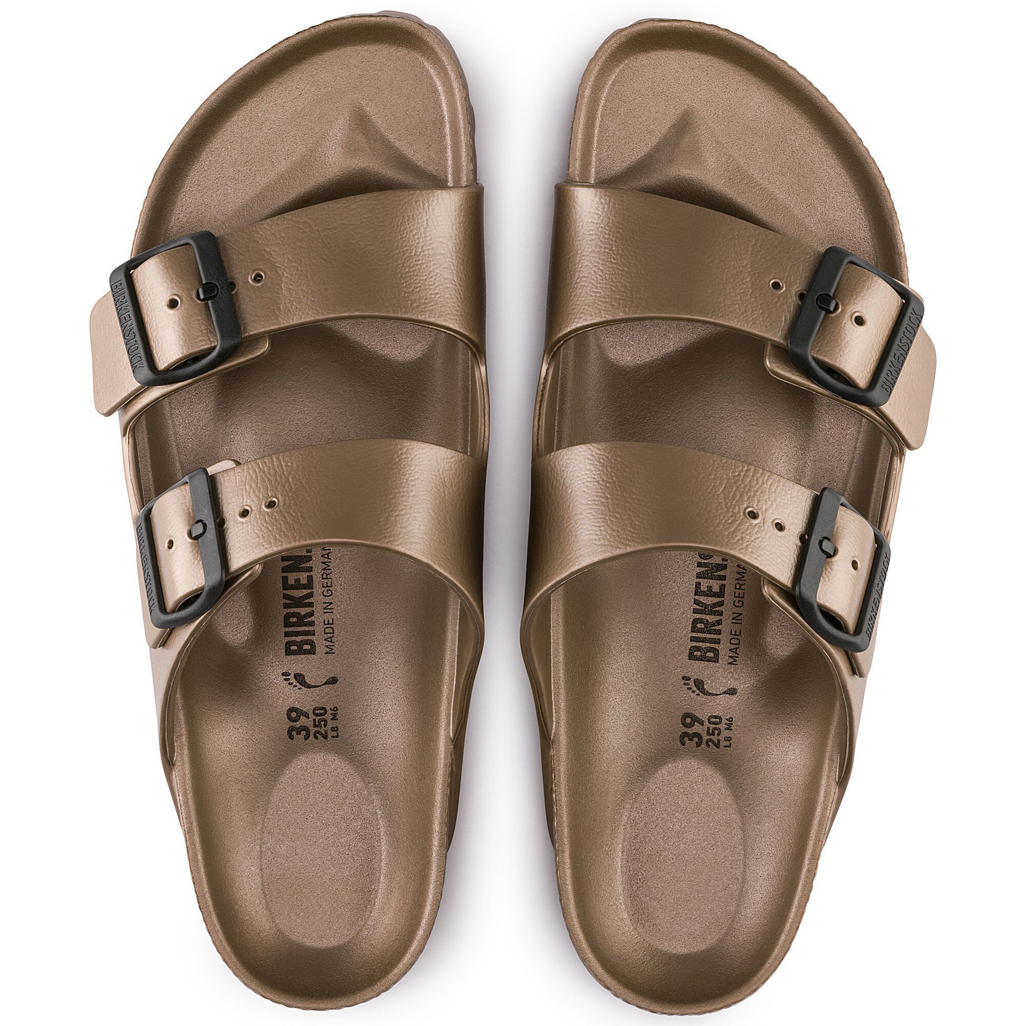 metallic copper birkenstock eva