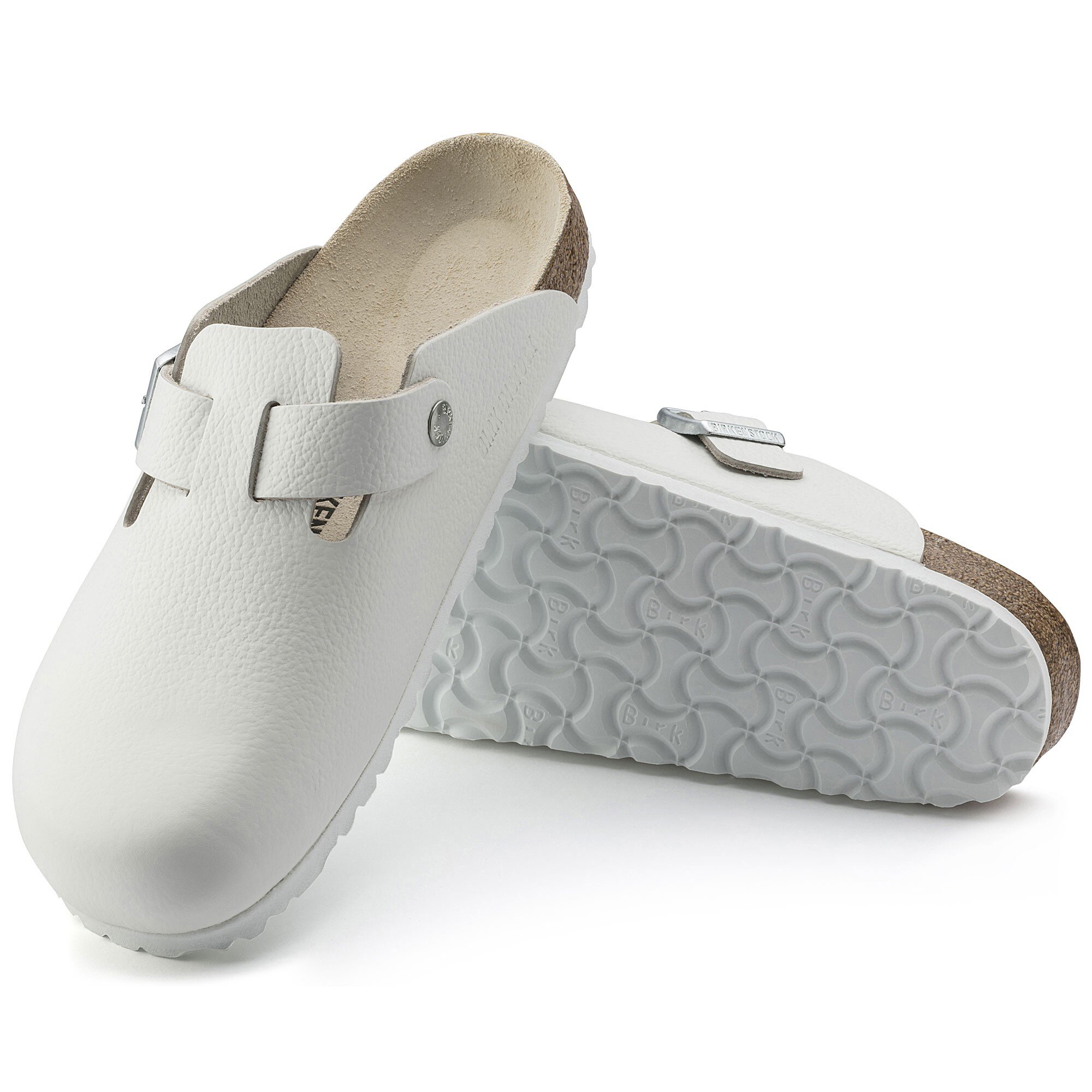birkenstock white clogs