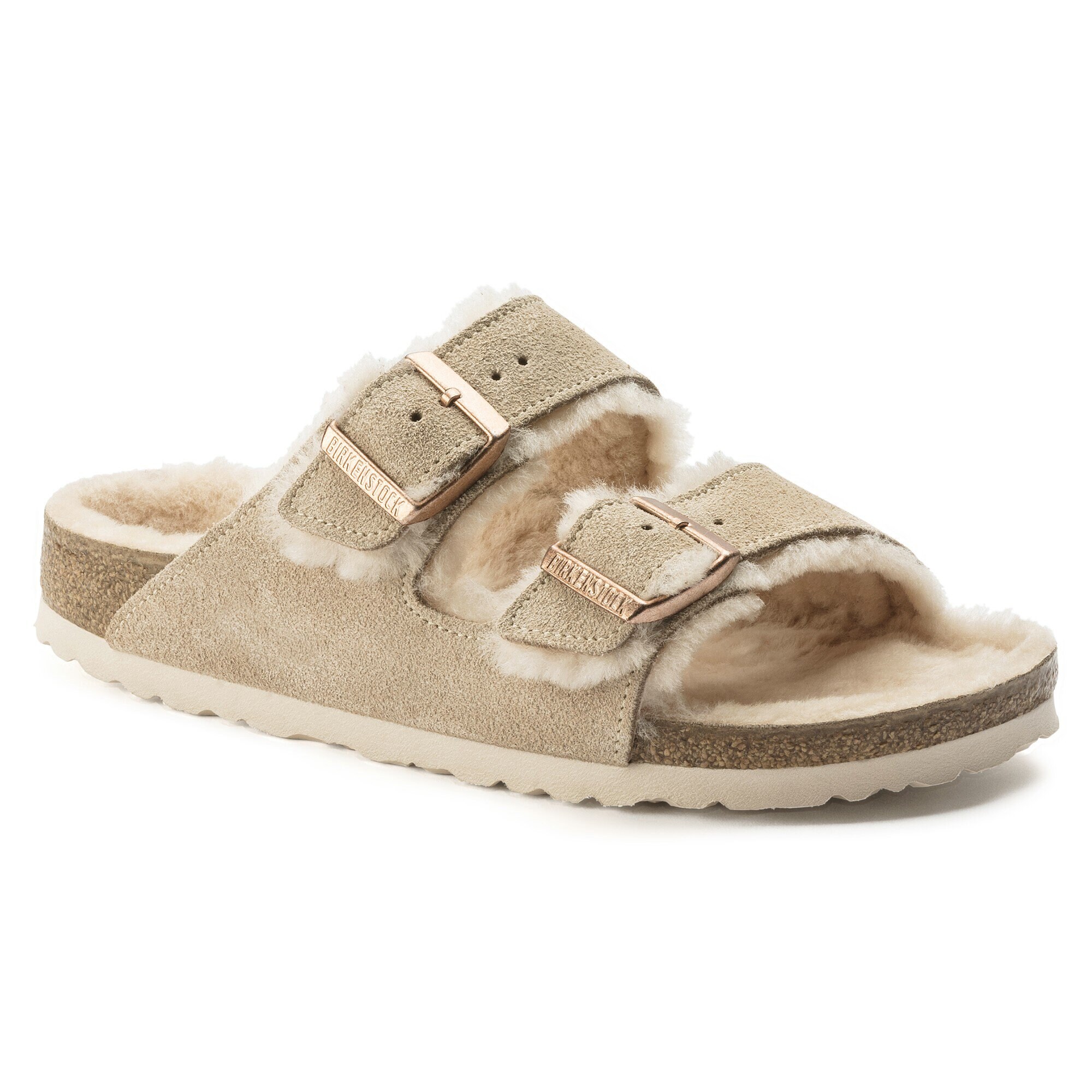 birkenstock arizona shearling shoes