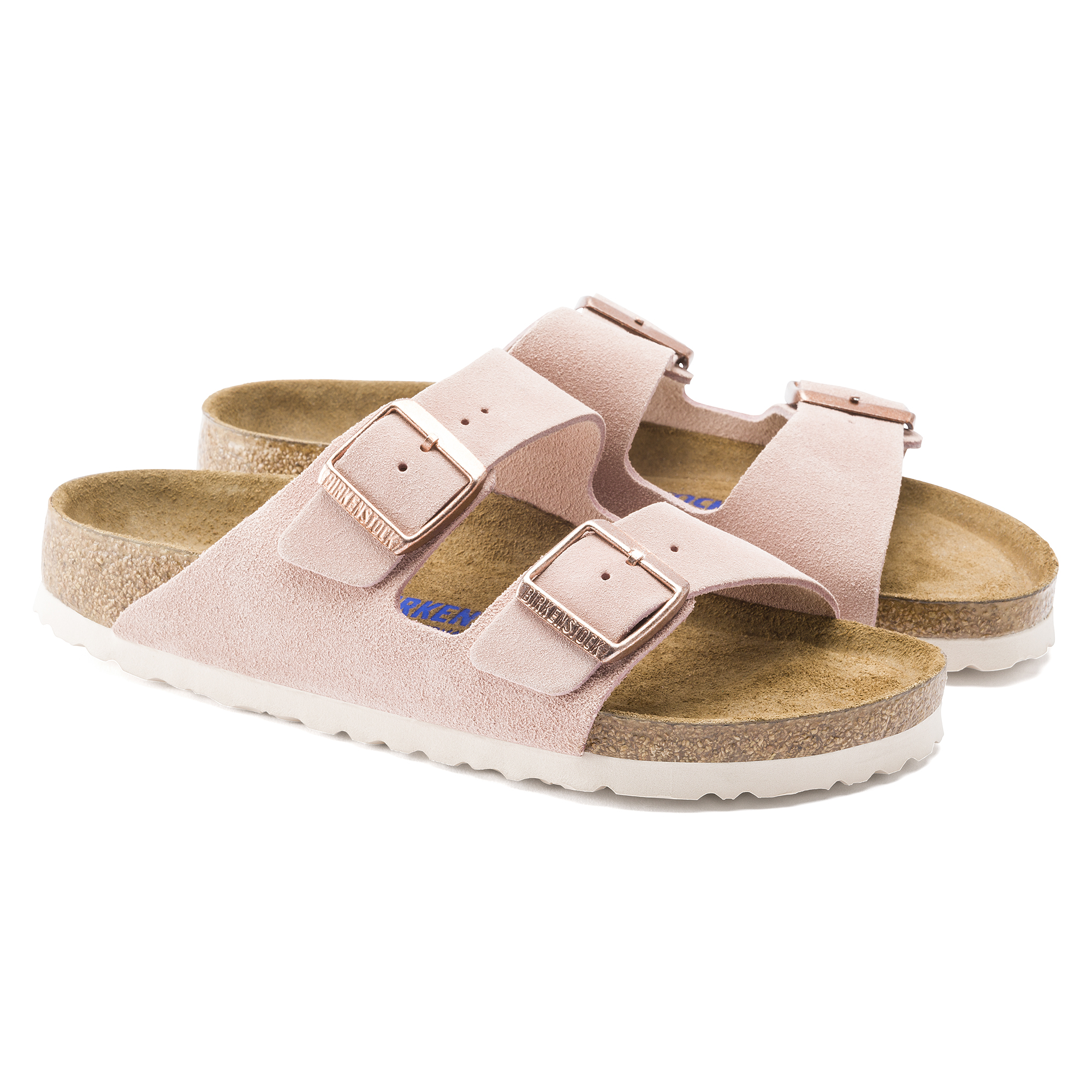 arizona soft footbed suede leather rose