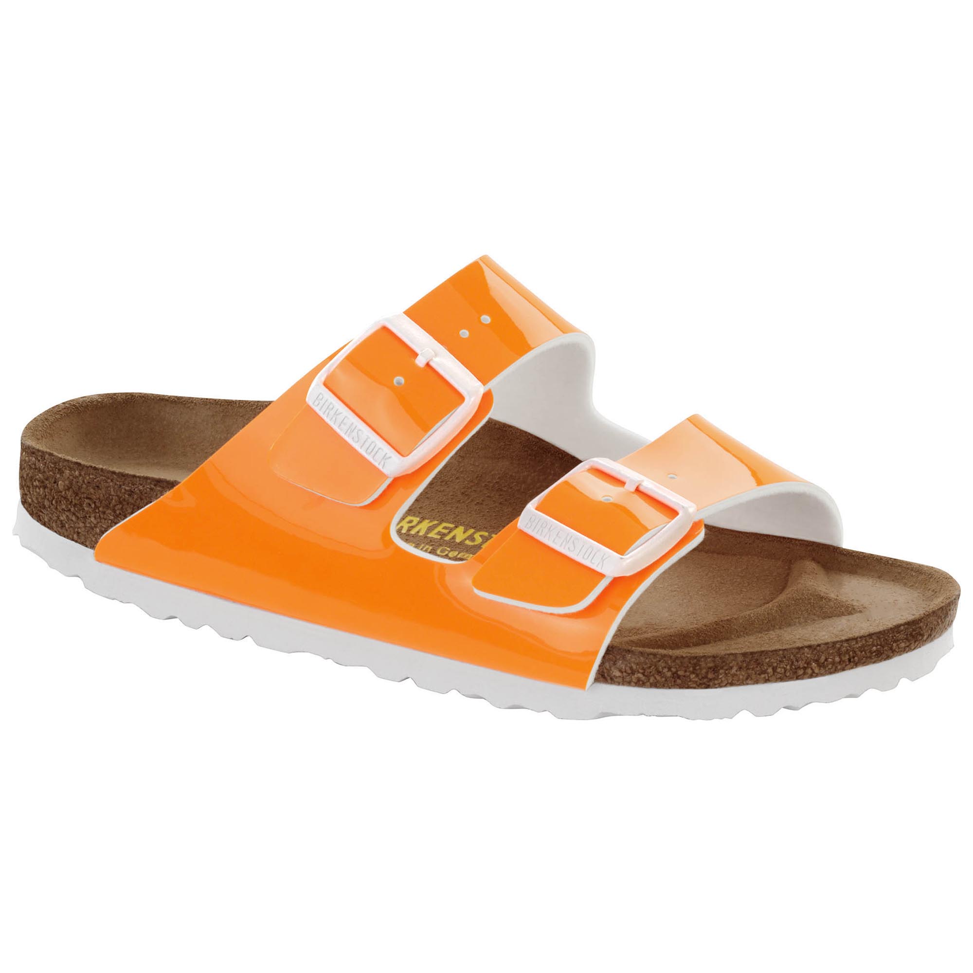 orange birkenstock sandals