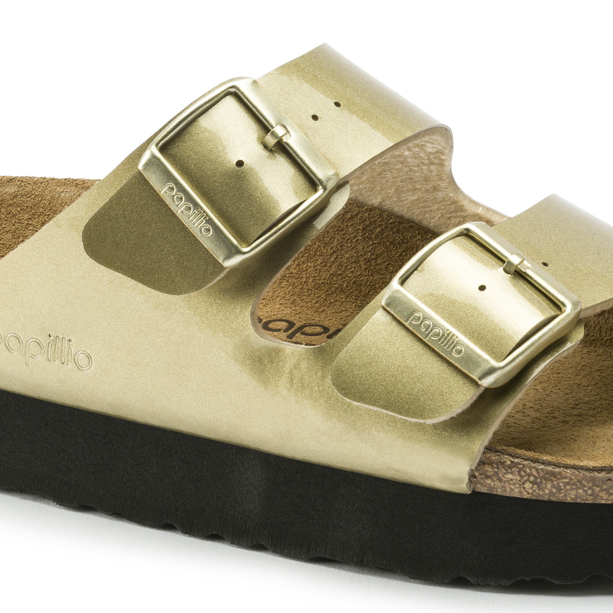 Gold platform birkenstocks 2025
