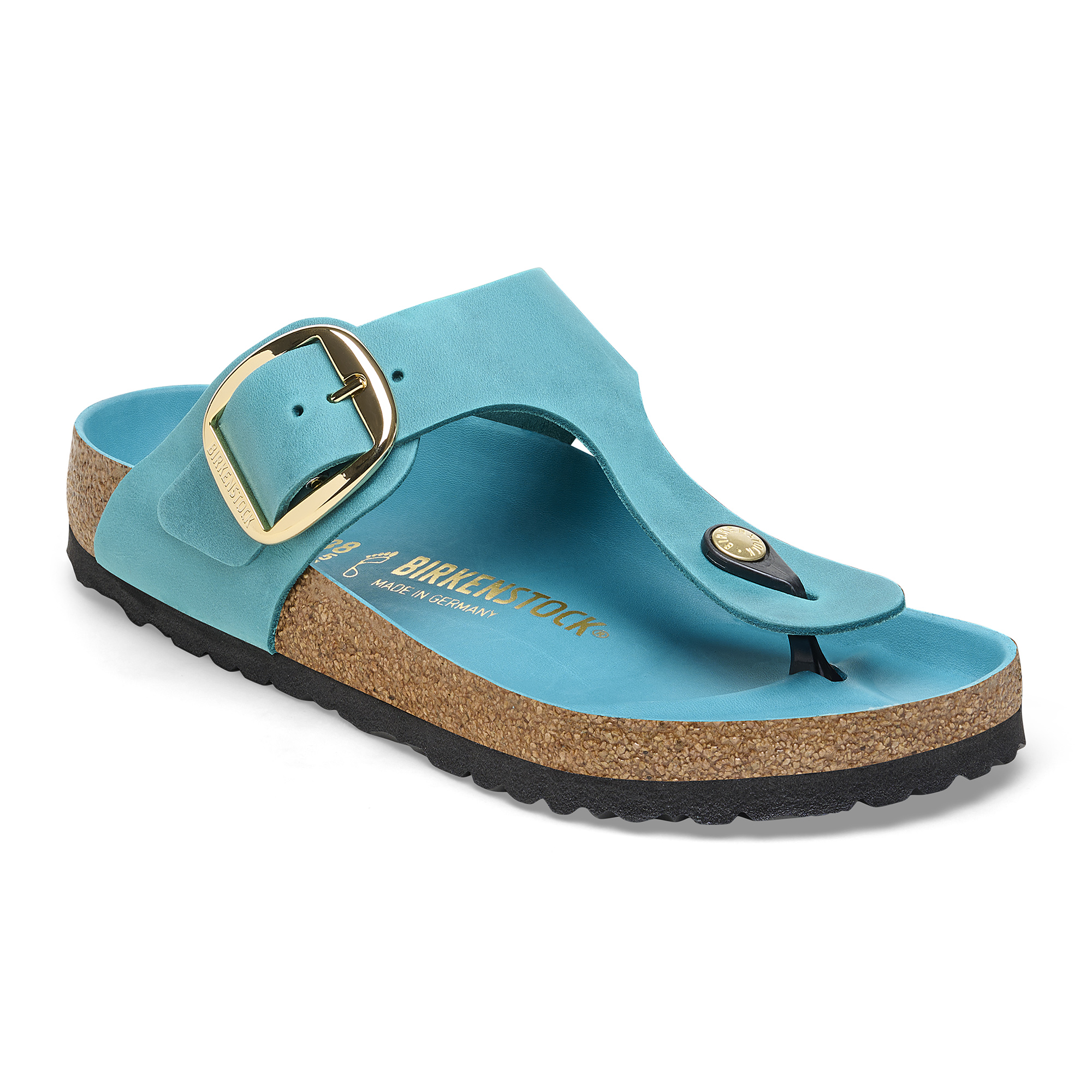 Gizeh Big Buckle Smooth Leather Biscay Bay | BIRKENSTOCK