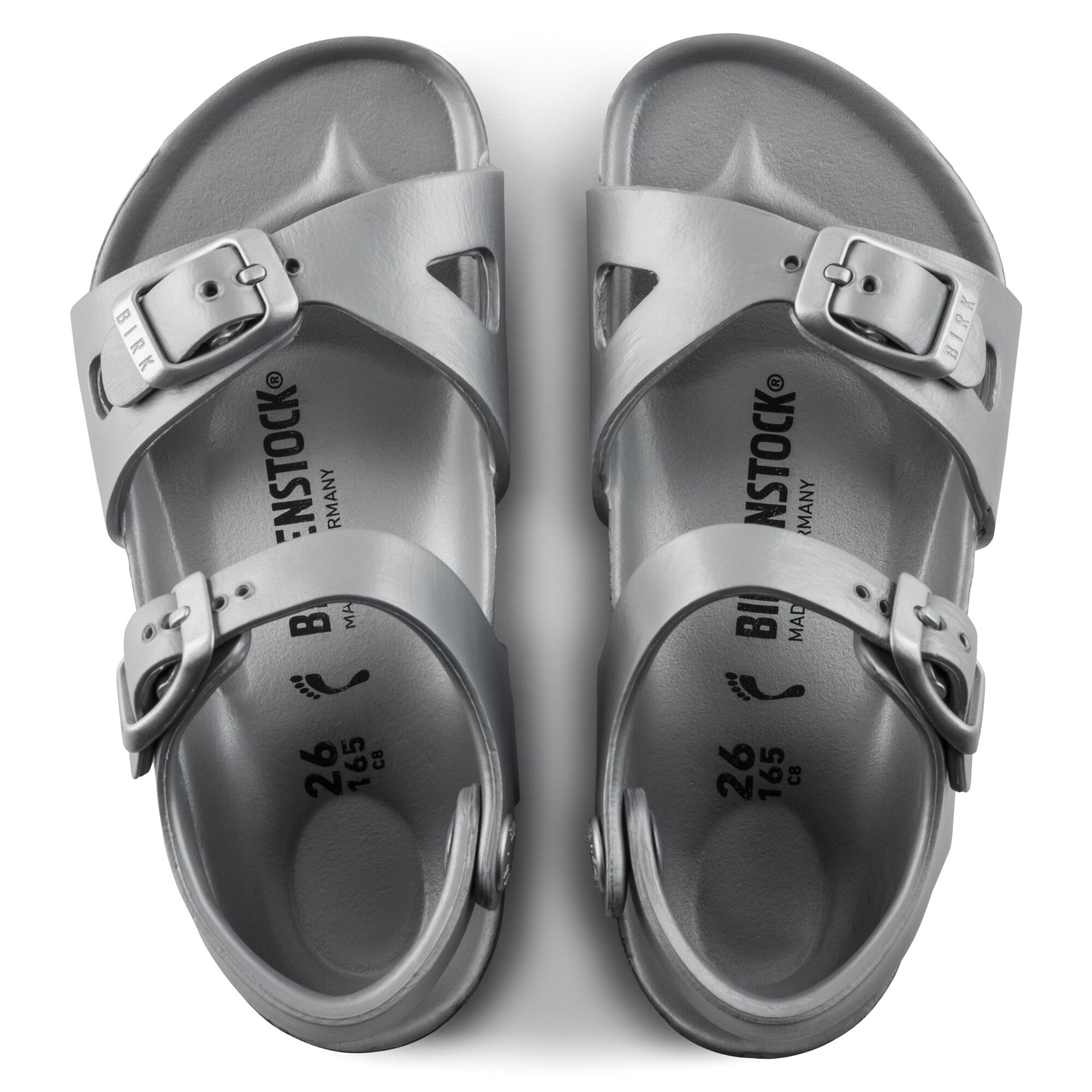 kids silver birkenstock