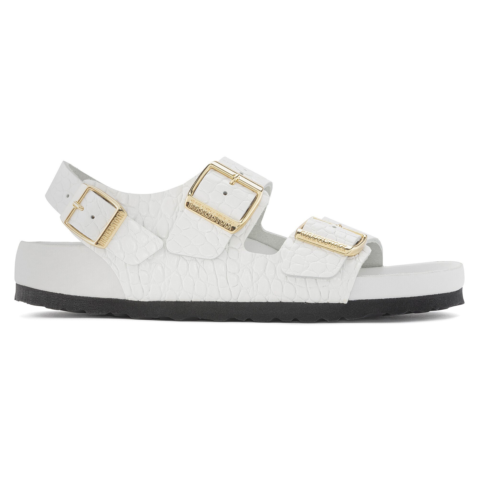 Milano Rivet Logo Natural Leather Embossed