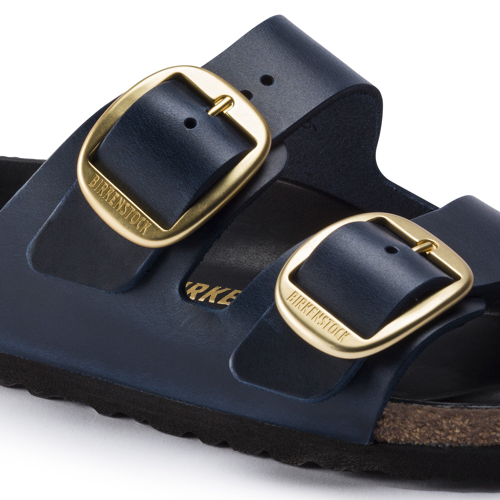 birkenstock arizona oiled leather blue