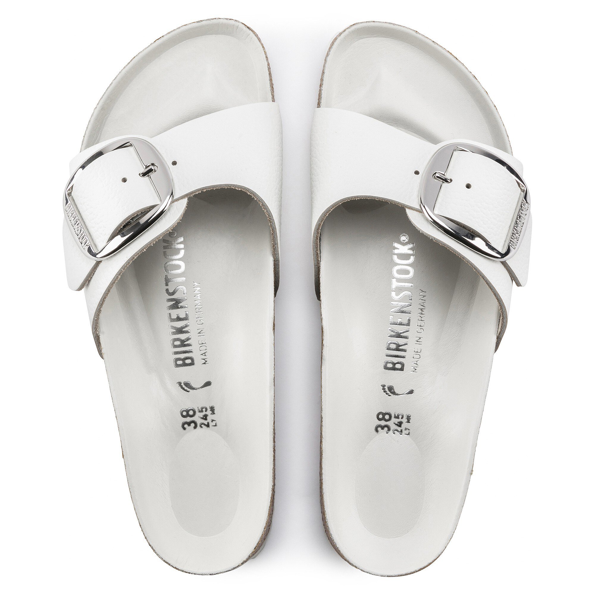 Birkenstock ‘Madrid Big Buckle’ Slides Women's Cream | Vitkac