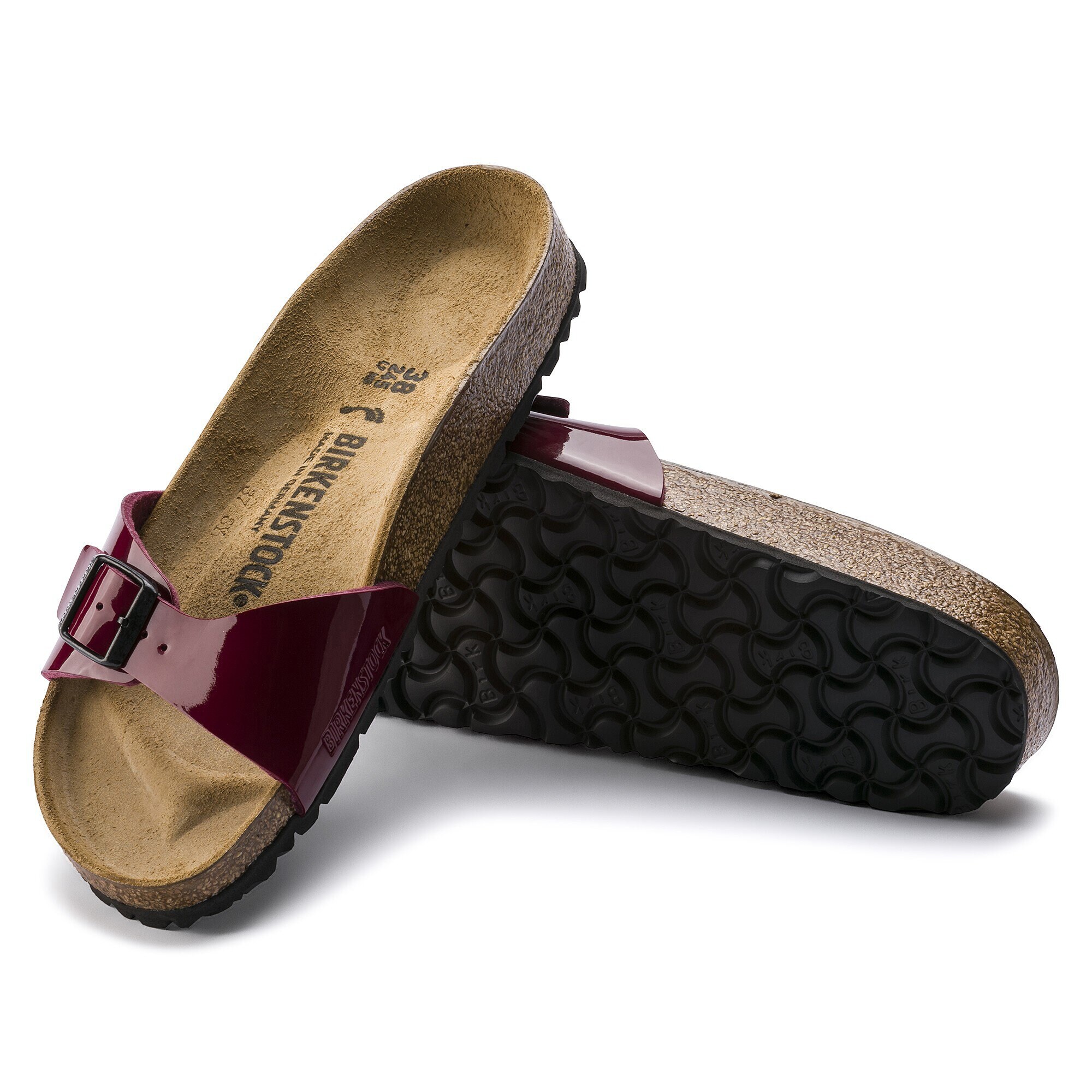 red patent madrid birkenstocks