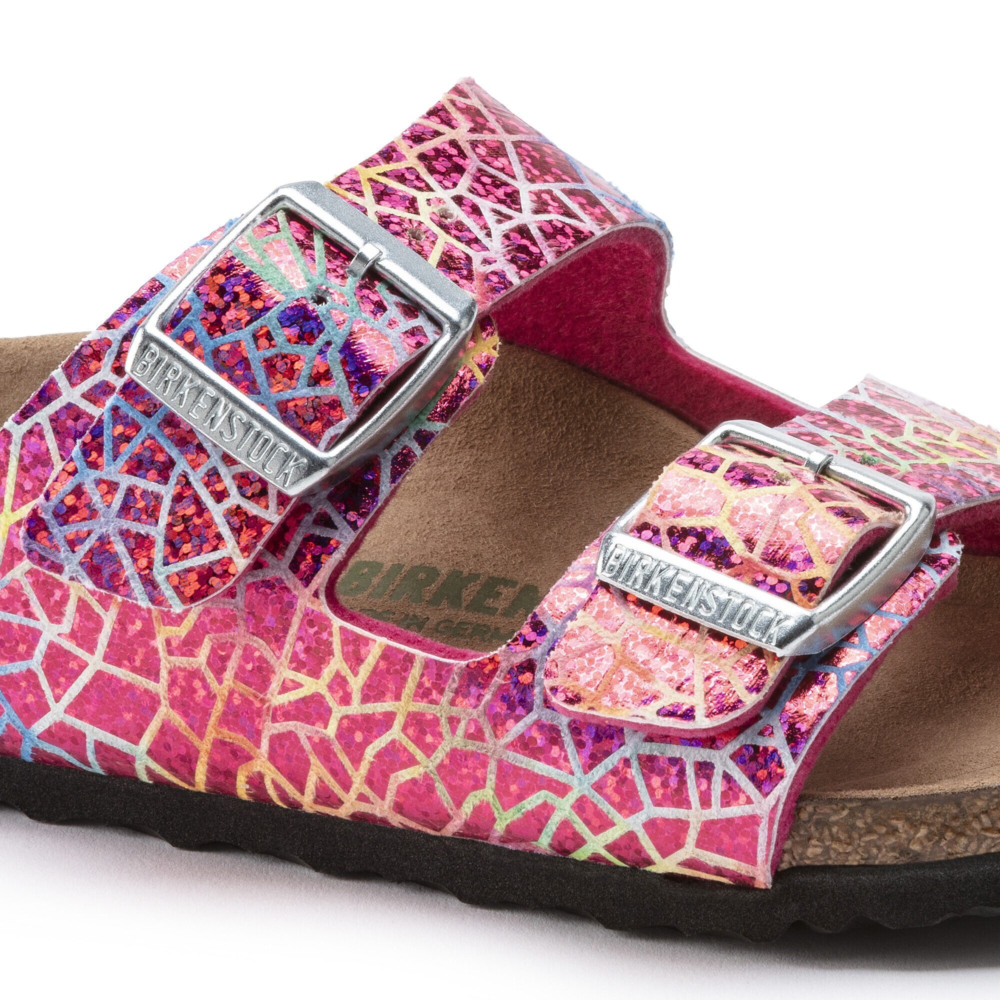 Arizona Kids Vegan Micro Fibre Flashy Hologram Pink