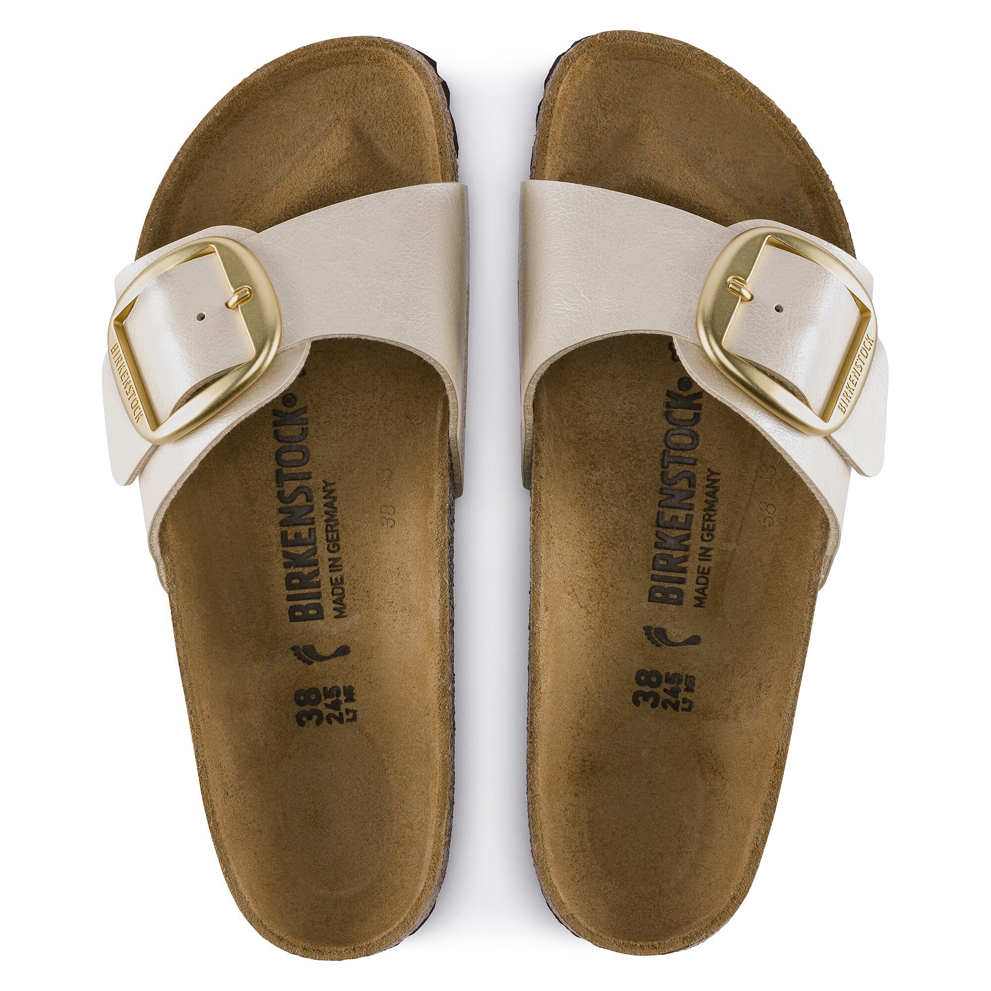 Birkenstock madrid big buckle graceful pearl white outlet