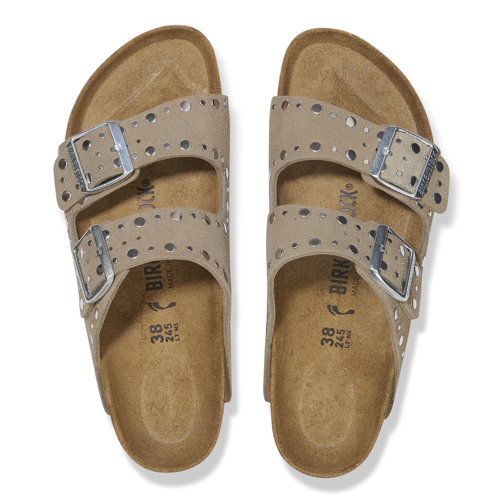 【冬バーゲン★特別送料無料！】 Pelle Rivet Arizona scamosciata BIRKENSTOCK | Taupe 靴