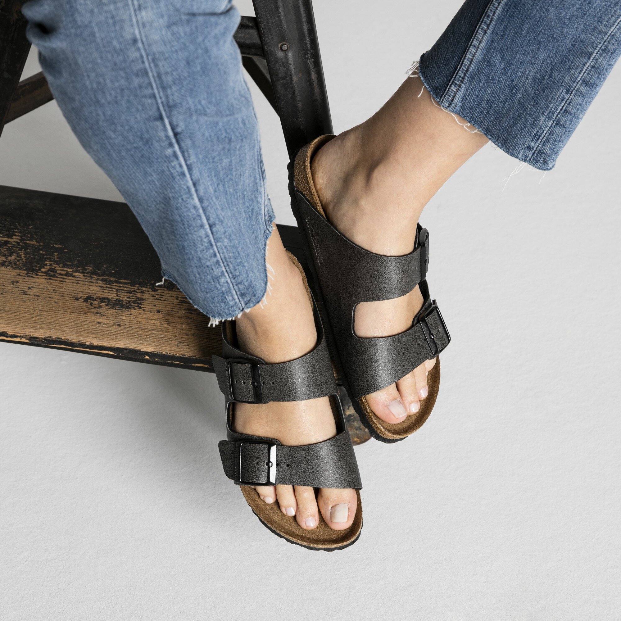 birkenstock vegan arizona in anthracite