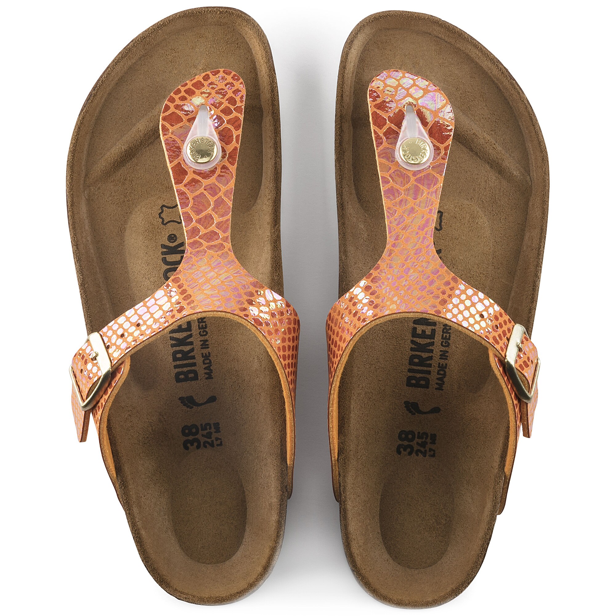 orange birkenstock gizeh