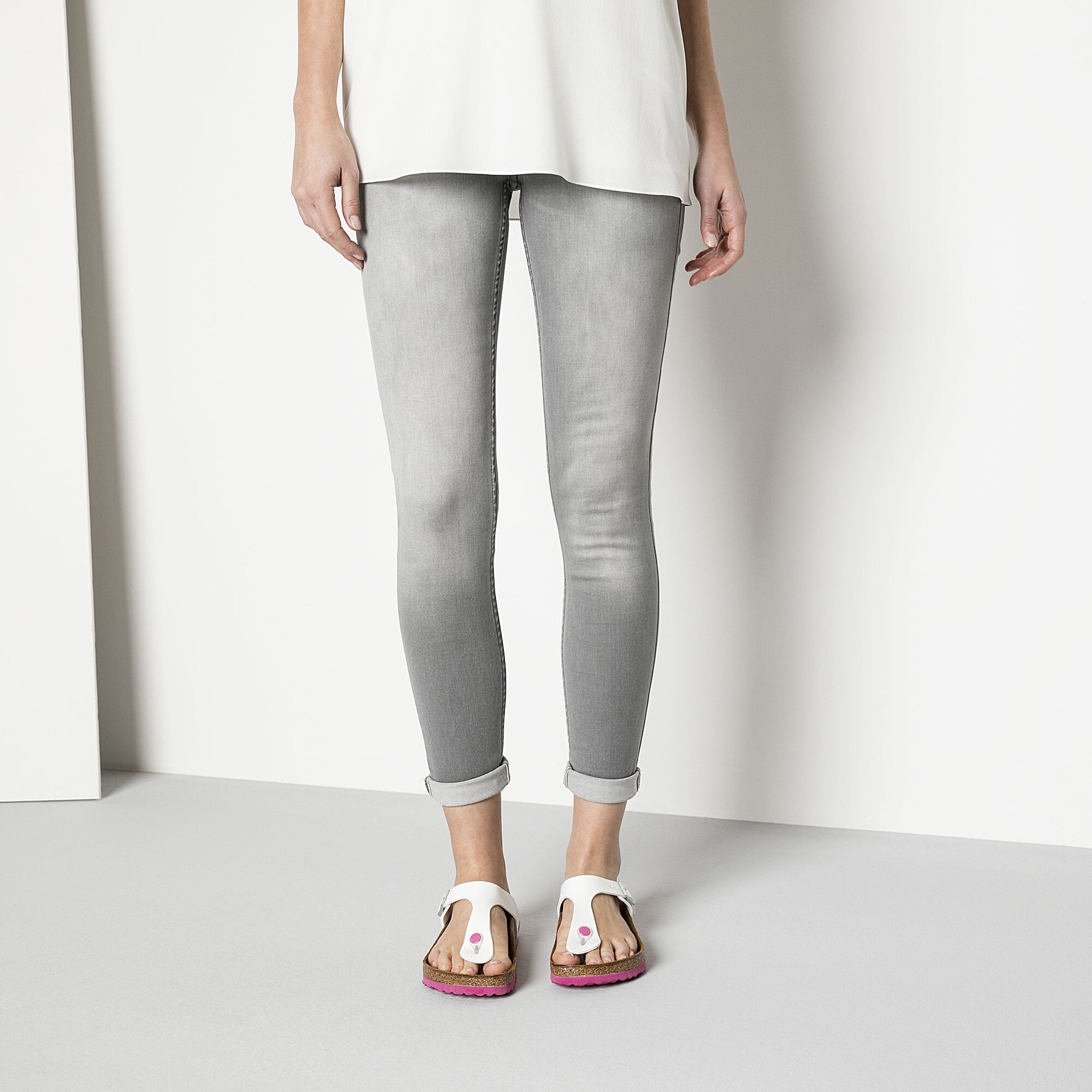 birkenstock white patent gizeh