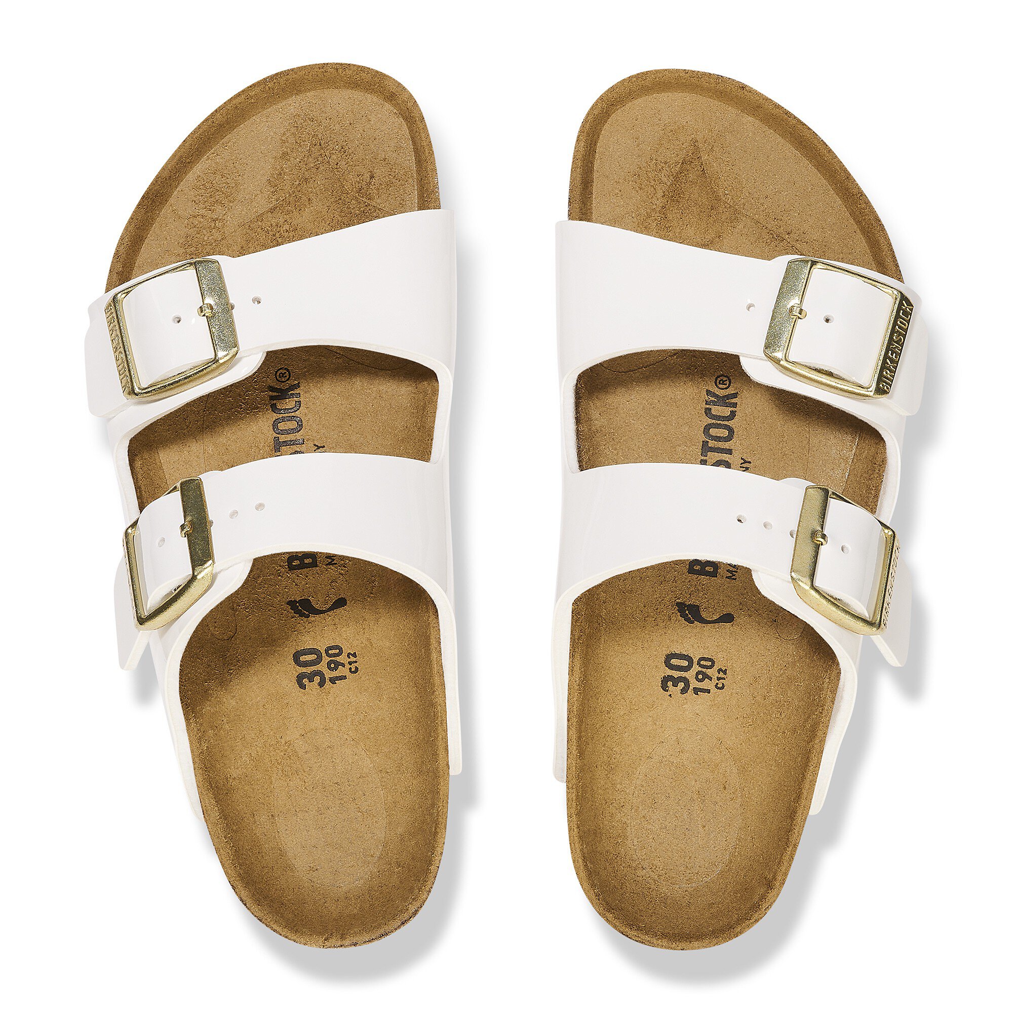 ＜BIRKENSTOCK＞Arizona Birko―Flor サンダル Arizona Kids BS Birko-Flor Patent Patent White | BIRKENSTOCK
