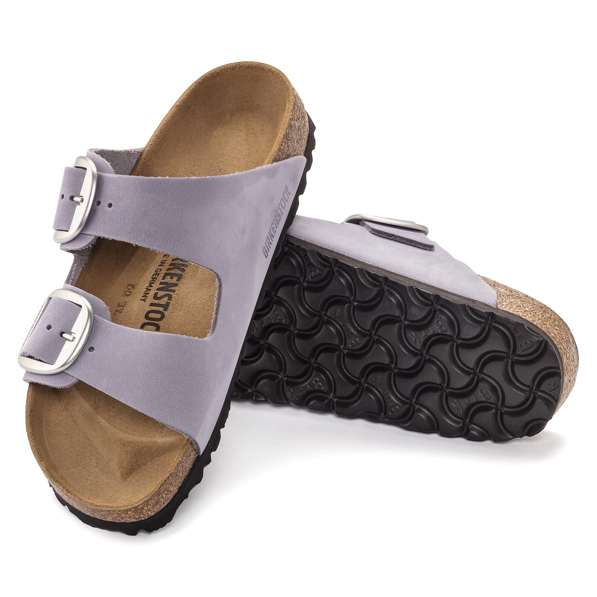 Arizona Big Buckle Nubuck Leather Purple Fog | BIRKENSTOCK