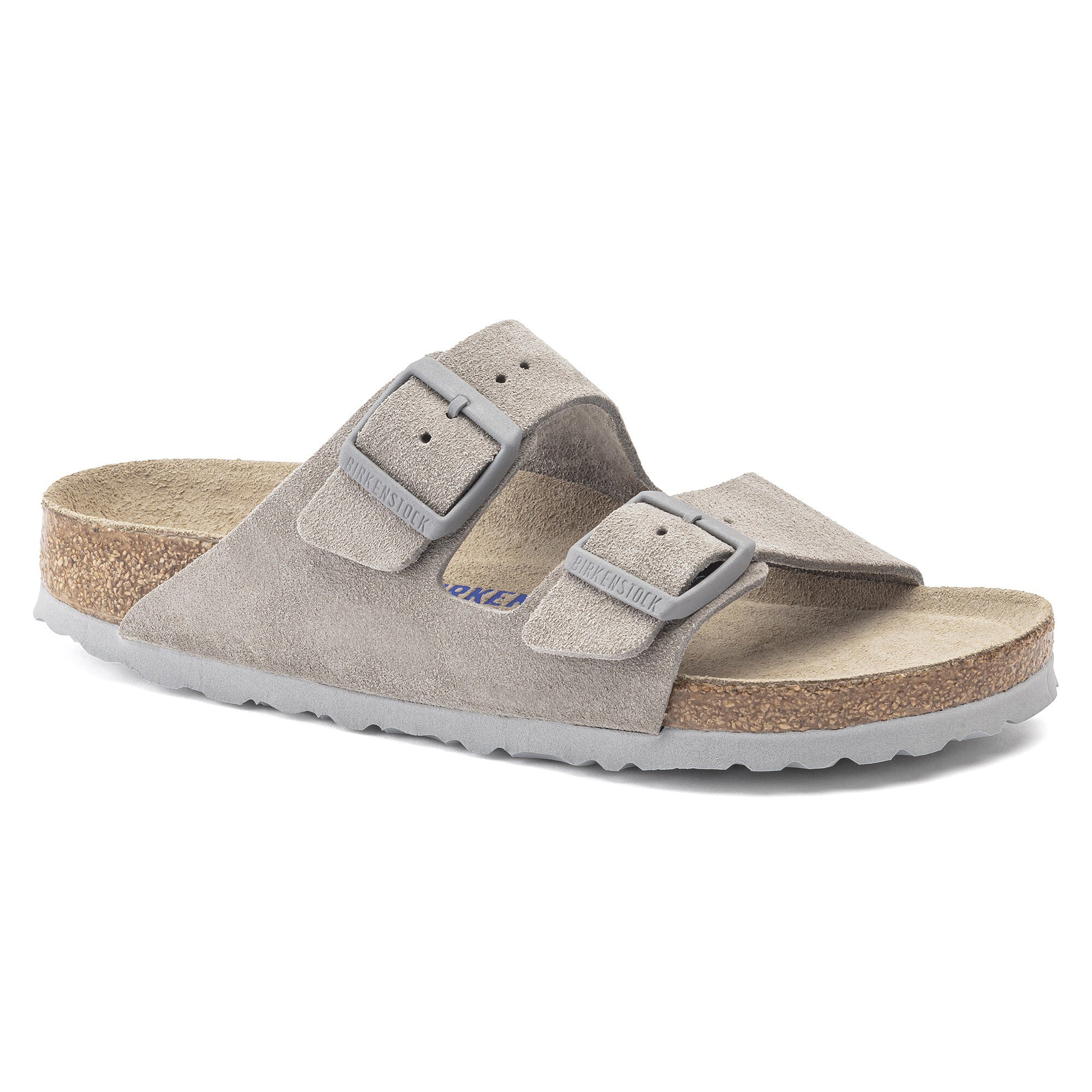 Arizona Soft Footbed Suede Leather Stone Coin BIRKENSTOCK