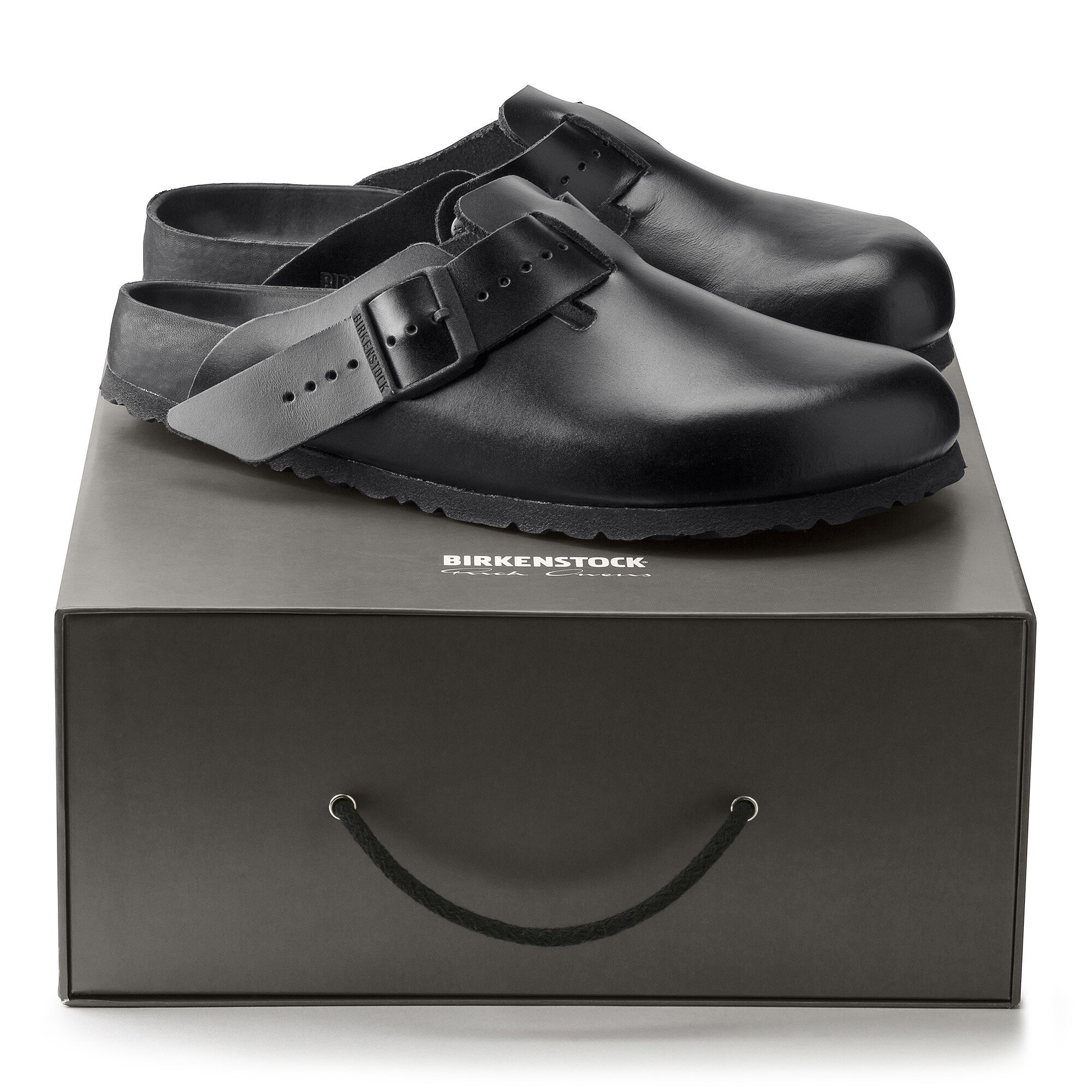 Rick Owens Boston Smooth Leather Amalfi Black | BIRKENSTOCK