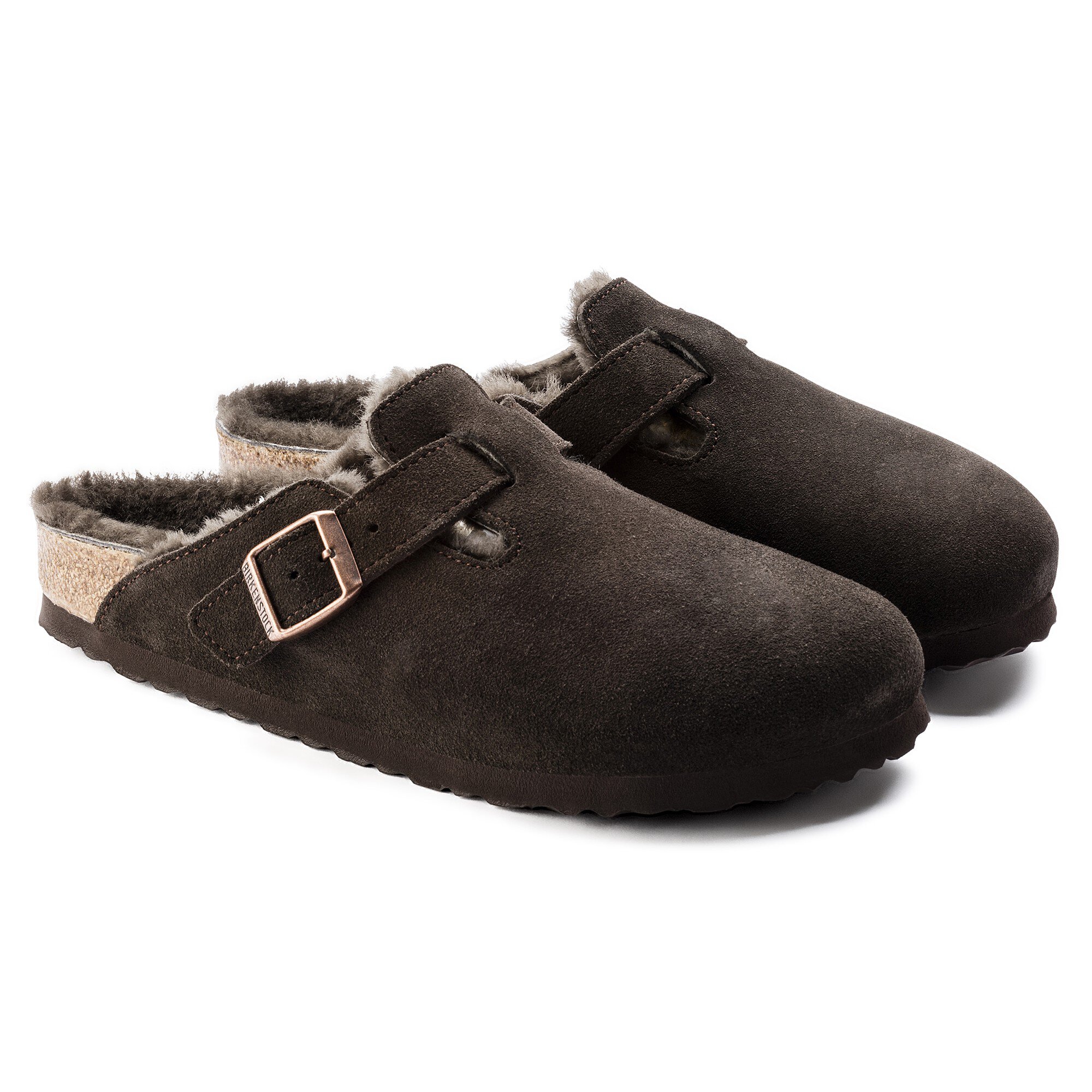 boston shearling birkenstock mocha