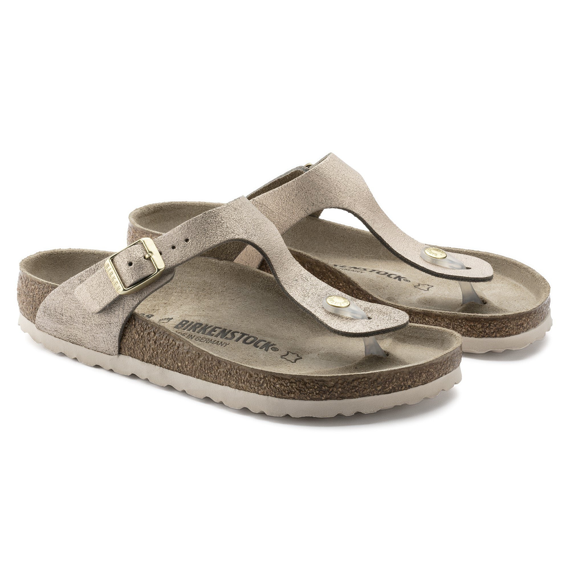 gold birkenstocks gizeh