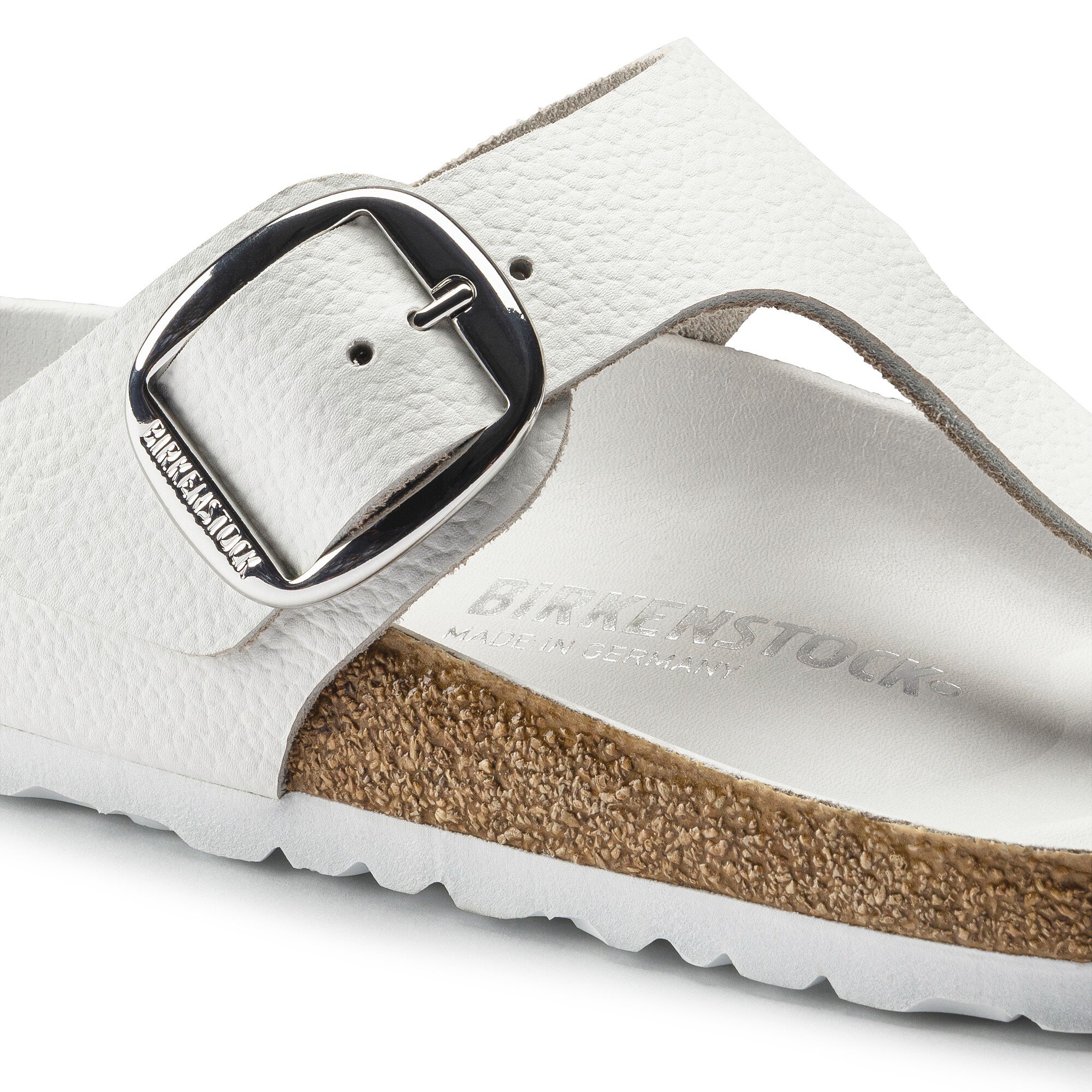 Gizeh Big Buckle Leather White | BIRKENSTOCK