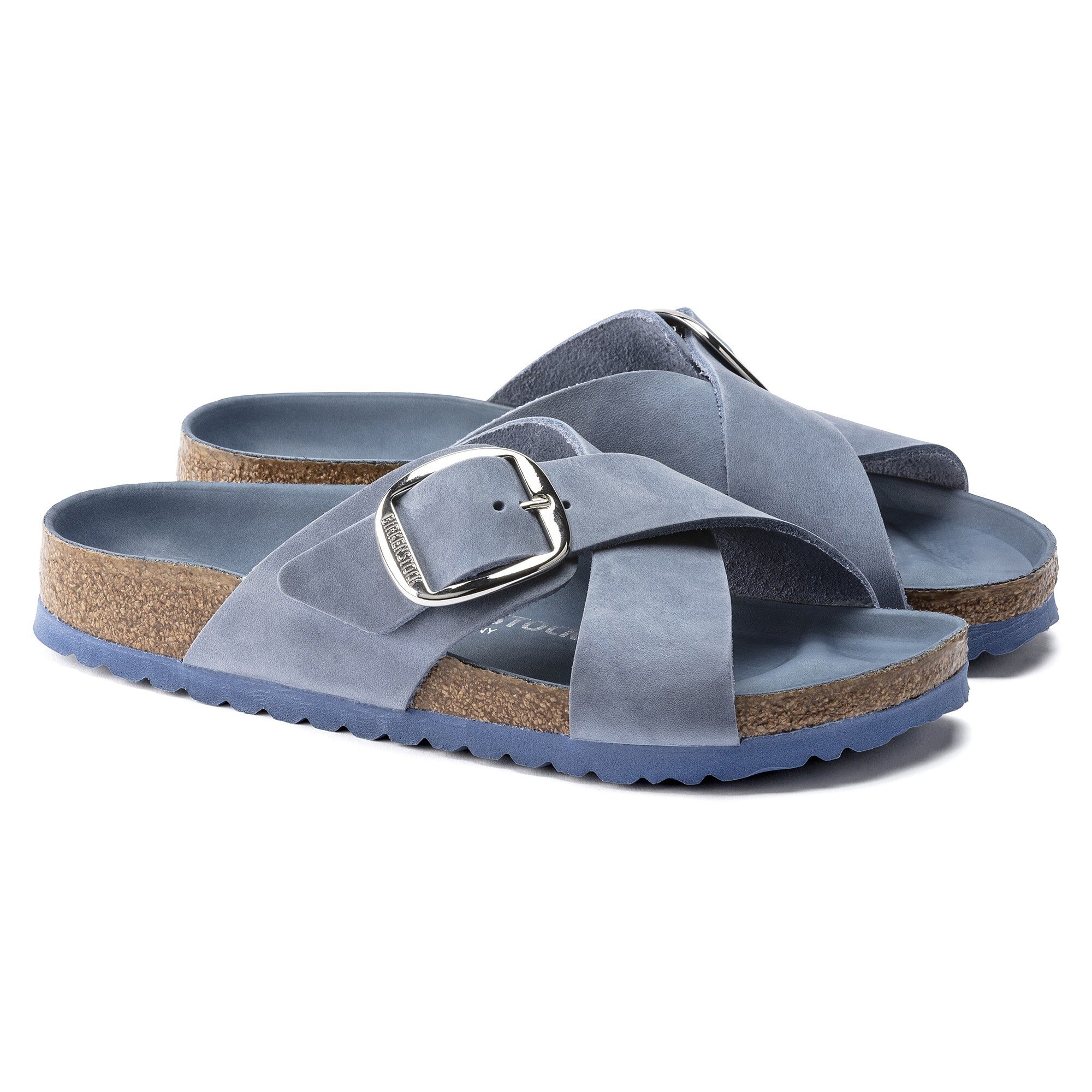 Siena Big Buckle Oiled Leather Blue BIRKENSTOCK