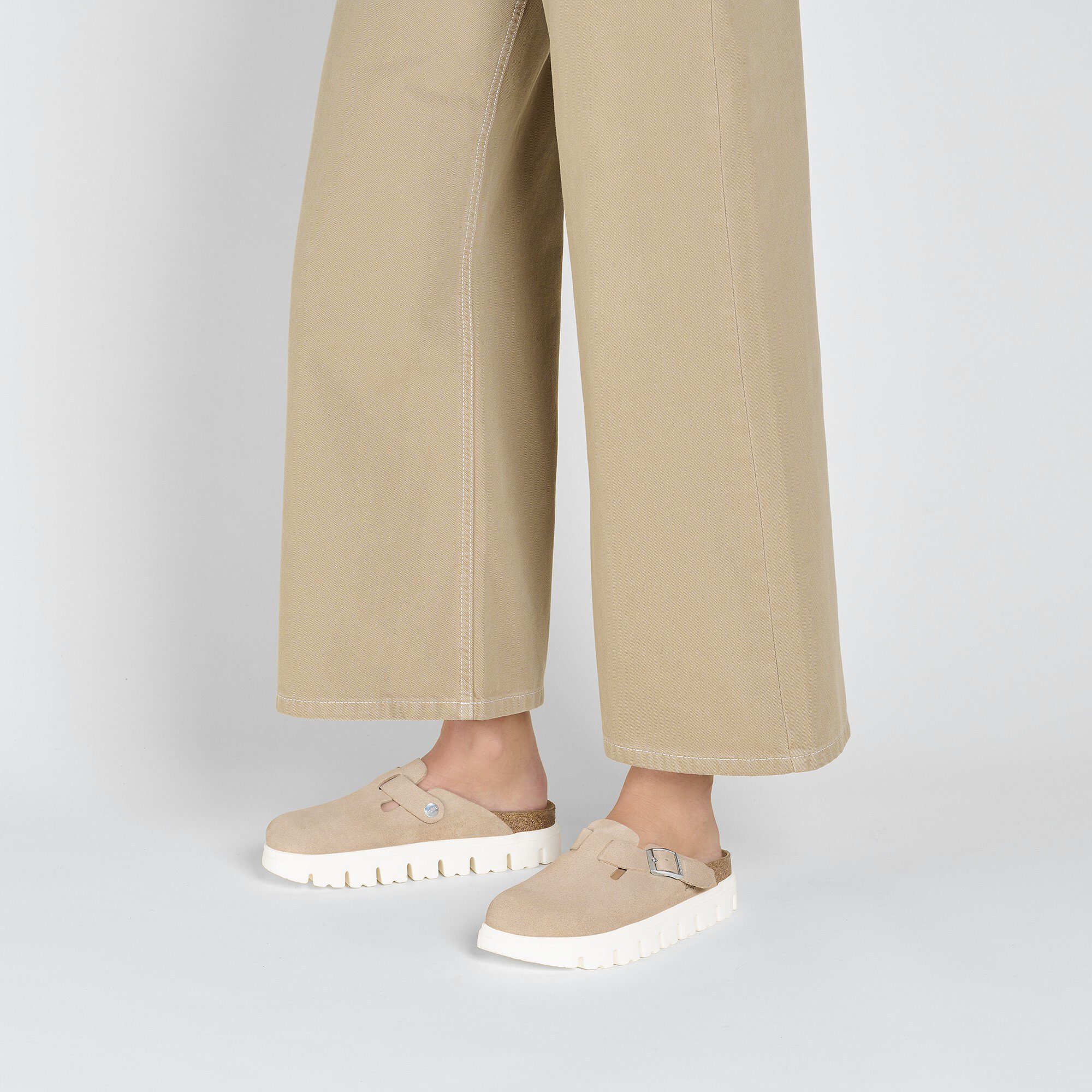 Boston Chunky Suede Leather Warm Sand | BIRKENSTOCK