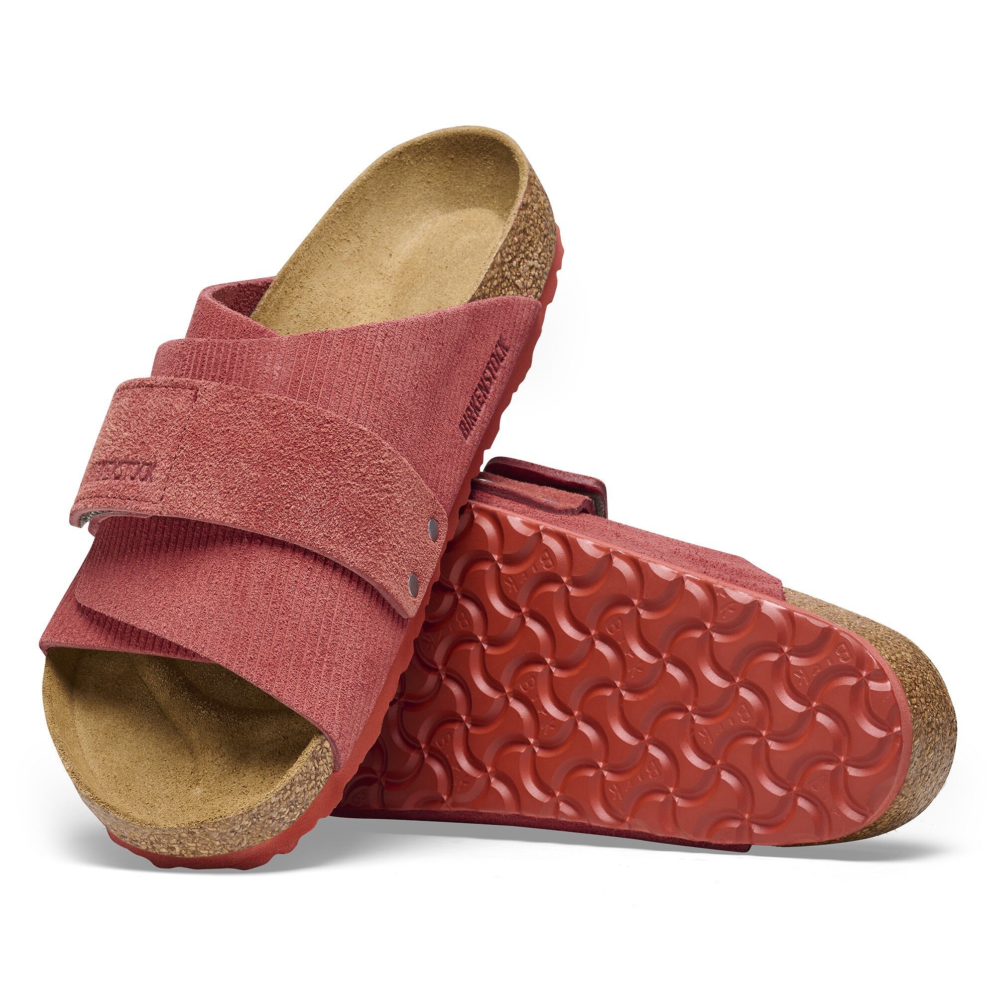 Birkenstock Arizona Embossed Corduroy Suede Sienna Red