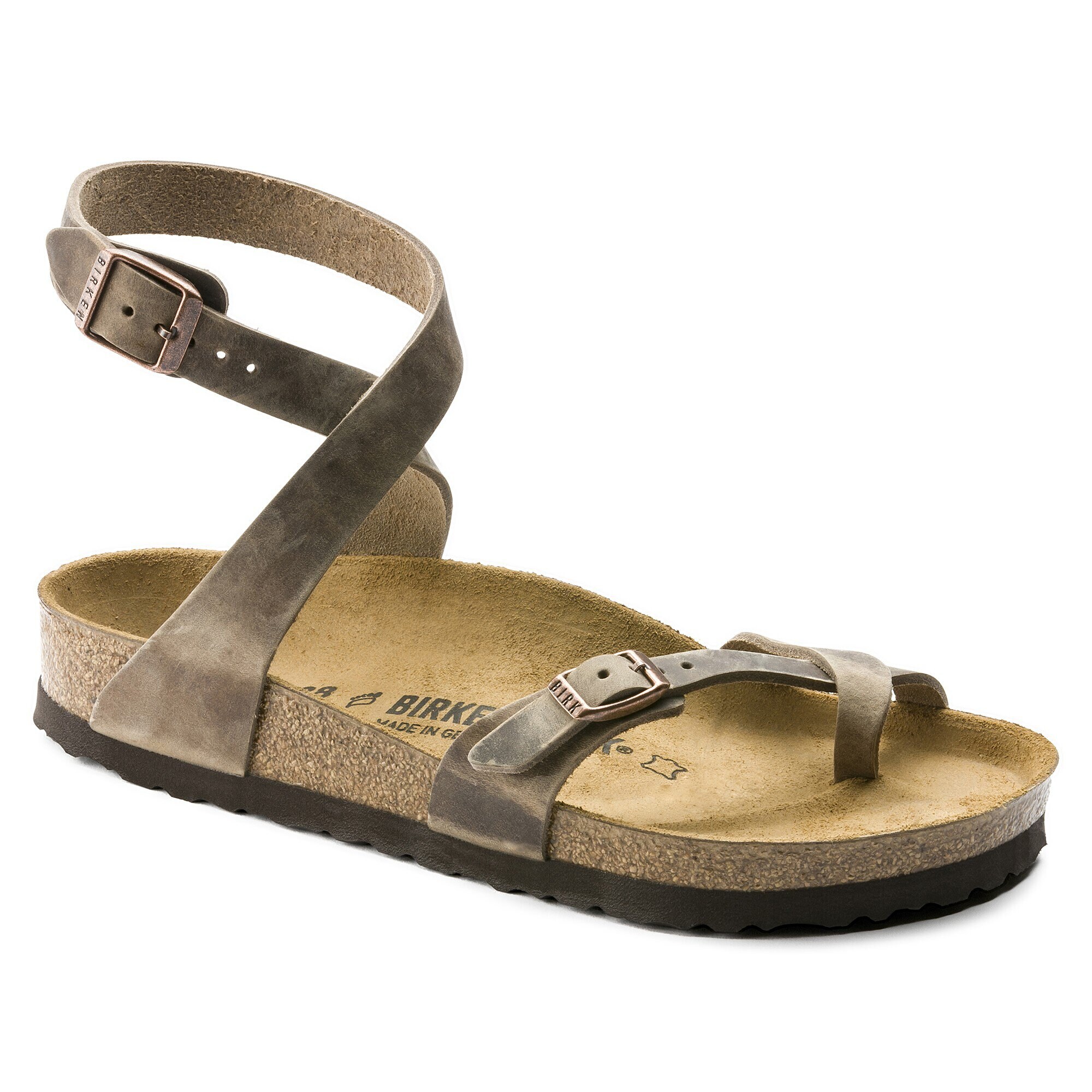 birkenstock women's yara oiled leather flat