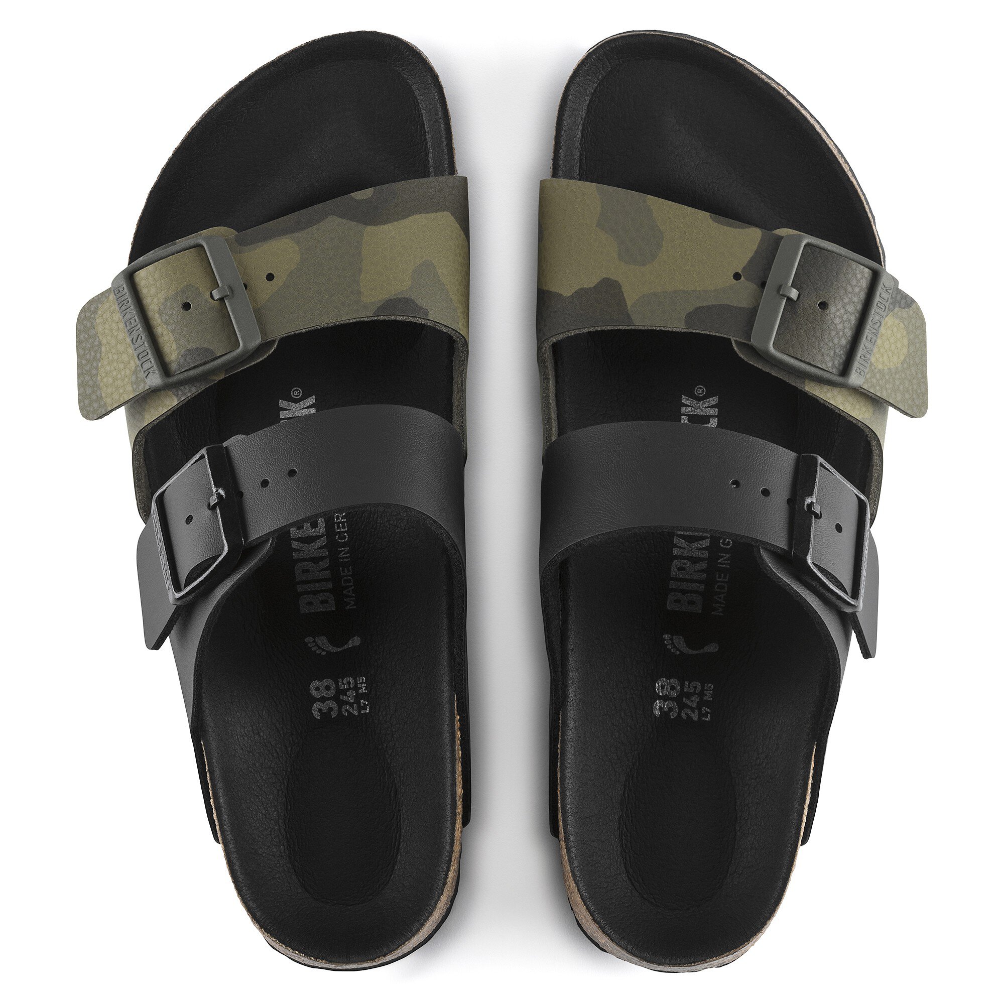 liefdadigheid Verdraaiing verband Arizona Split Birko-Flor Black/Desert Soil Camo Green | BIRKENSTOCK