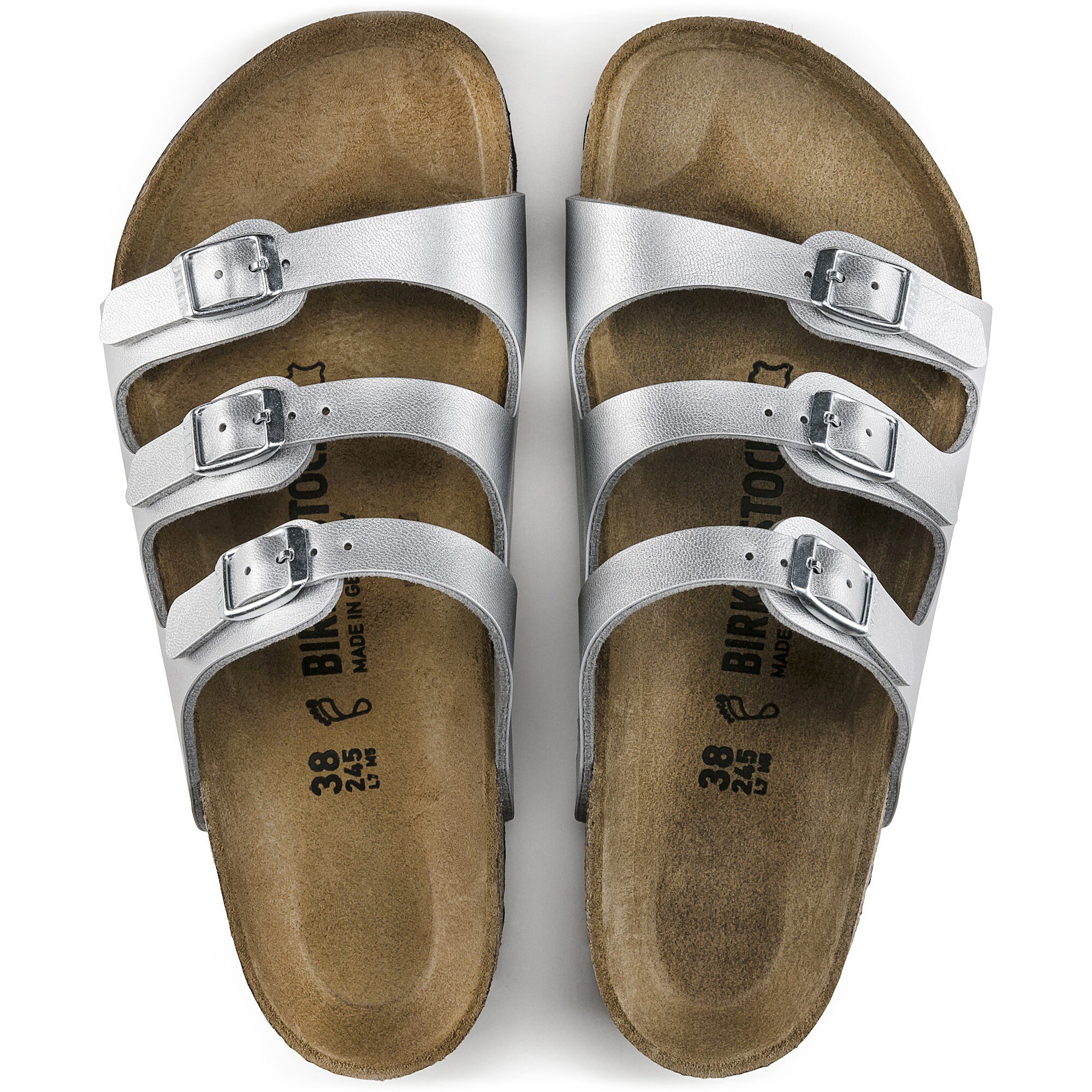 silver florida birkenstocks