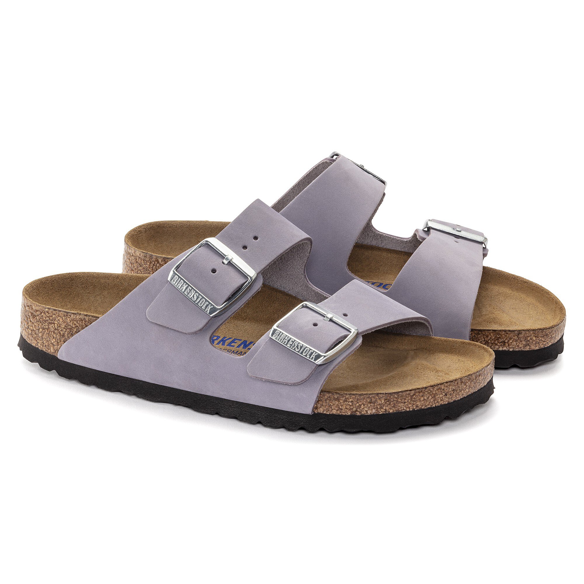 Kommunikationsnetværk eskortere Takt Arizona Soft Footbed Nubuck Leather Purple Fog | BIRKENSTOCK