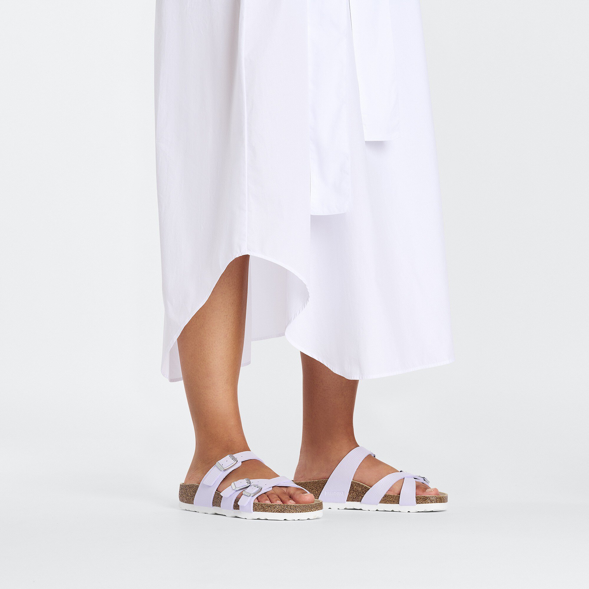 Franca Birko-Flor Embossed Shiny Lizard Purple Fog | BIRKENSTOCK