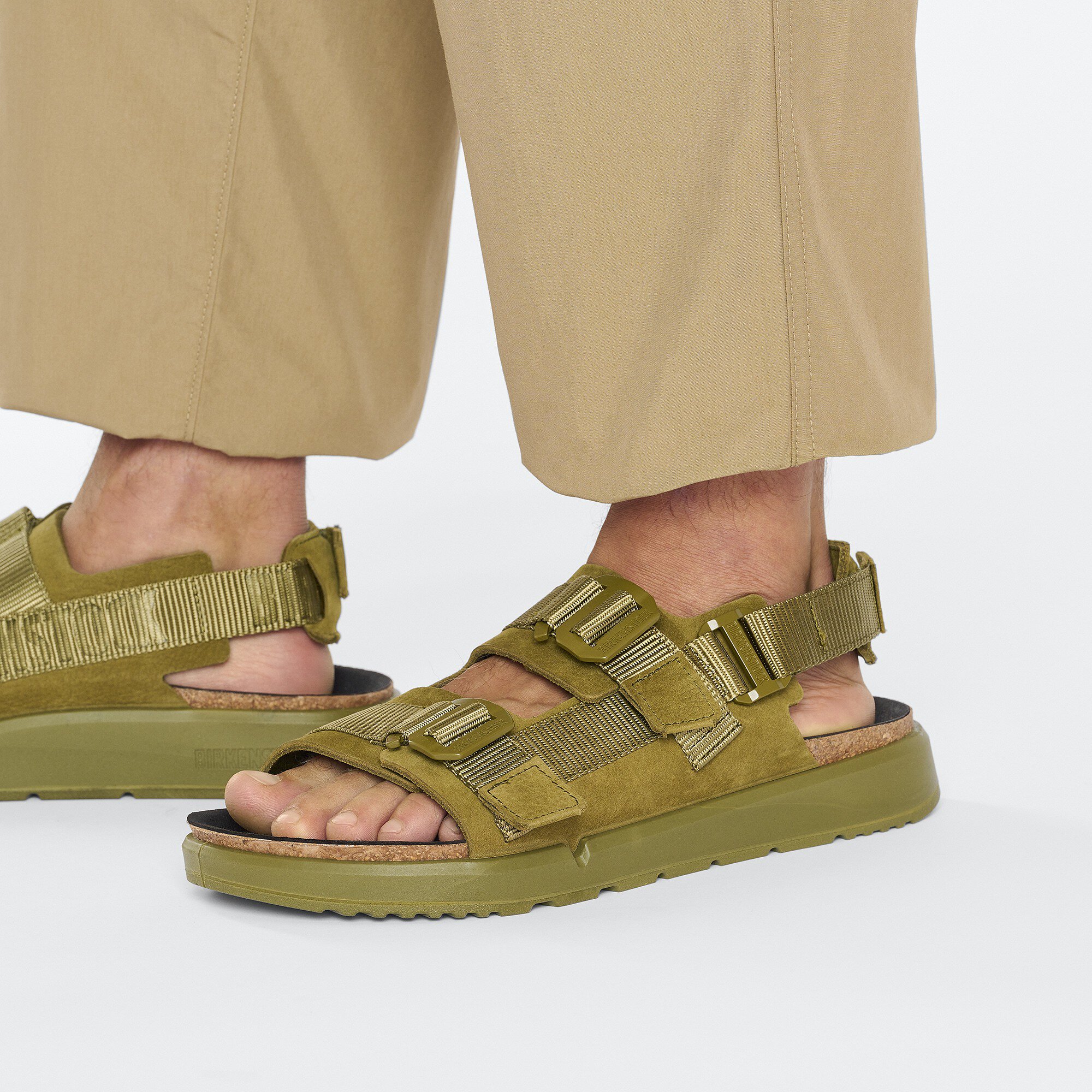 Shinjuku Leather-Textile Pine Green | BIRKENSTOCK