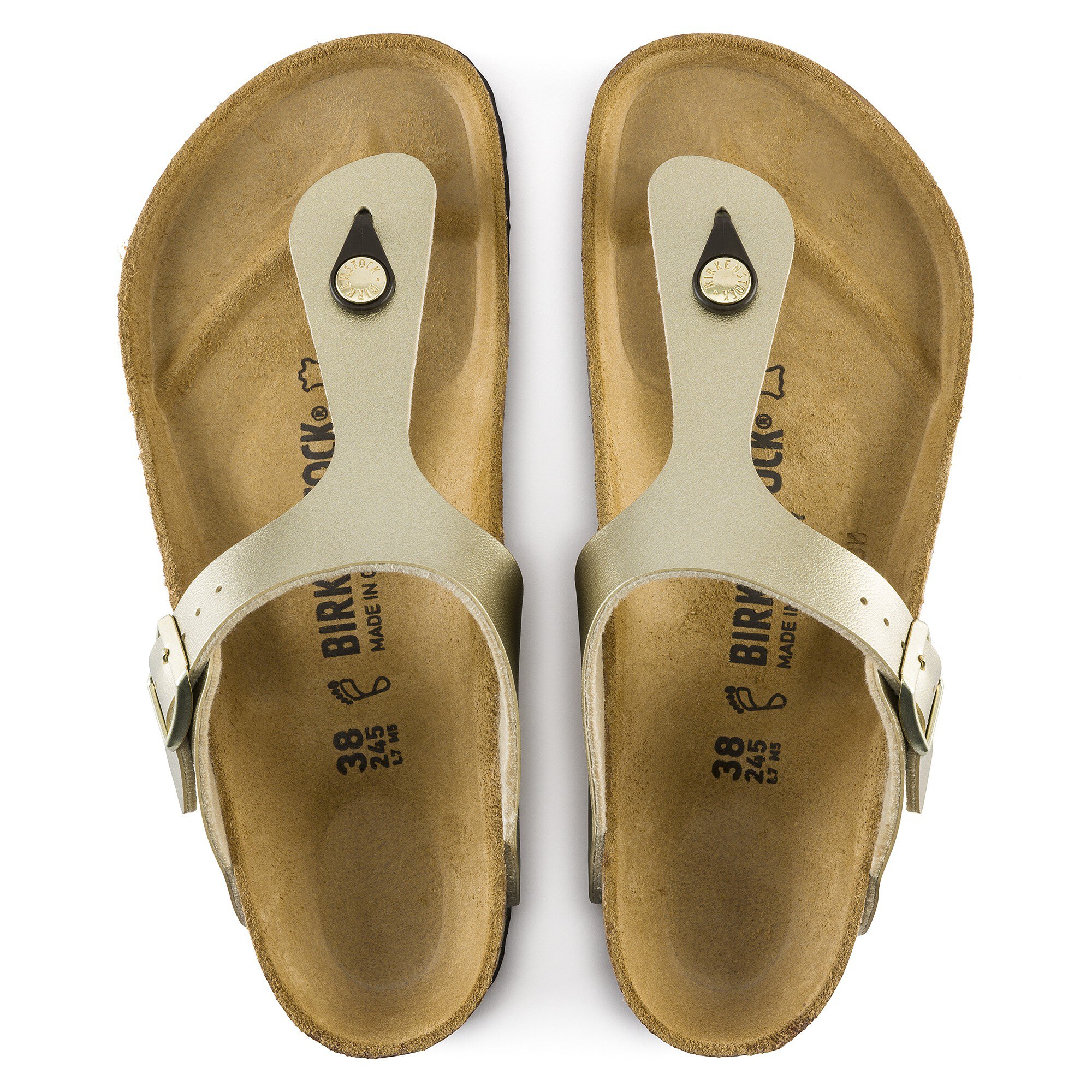BIRKENSTOCK ゴールド フラットシューズ サイズ39 BIRKENSTOCK ゴールド フラットシューズ サイズ39