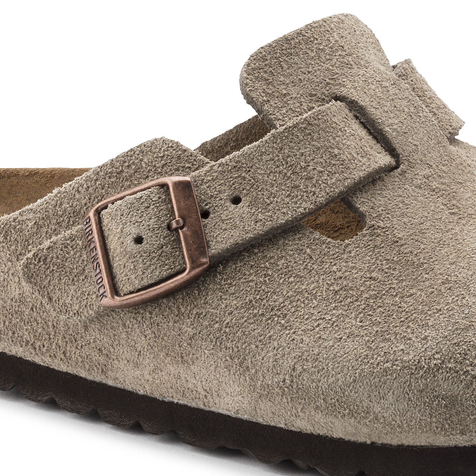 Boston Suede Leather Taupe   BIRKENSTOCK