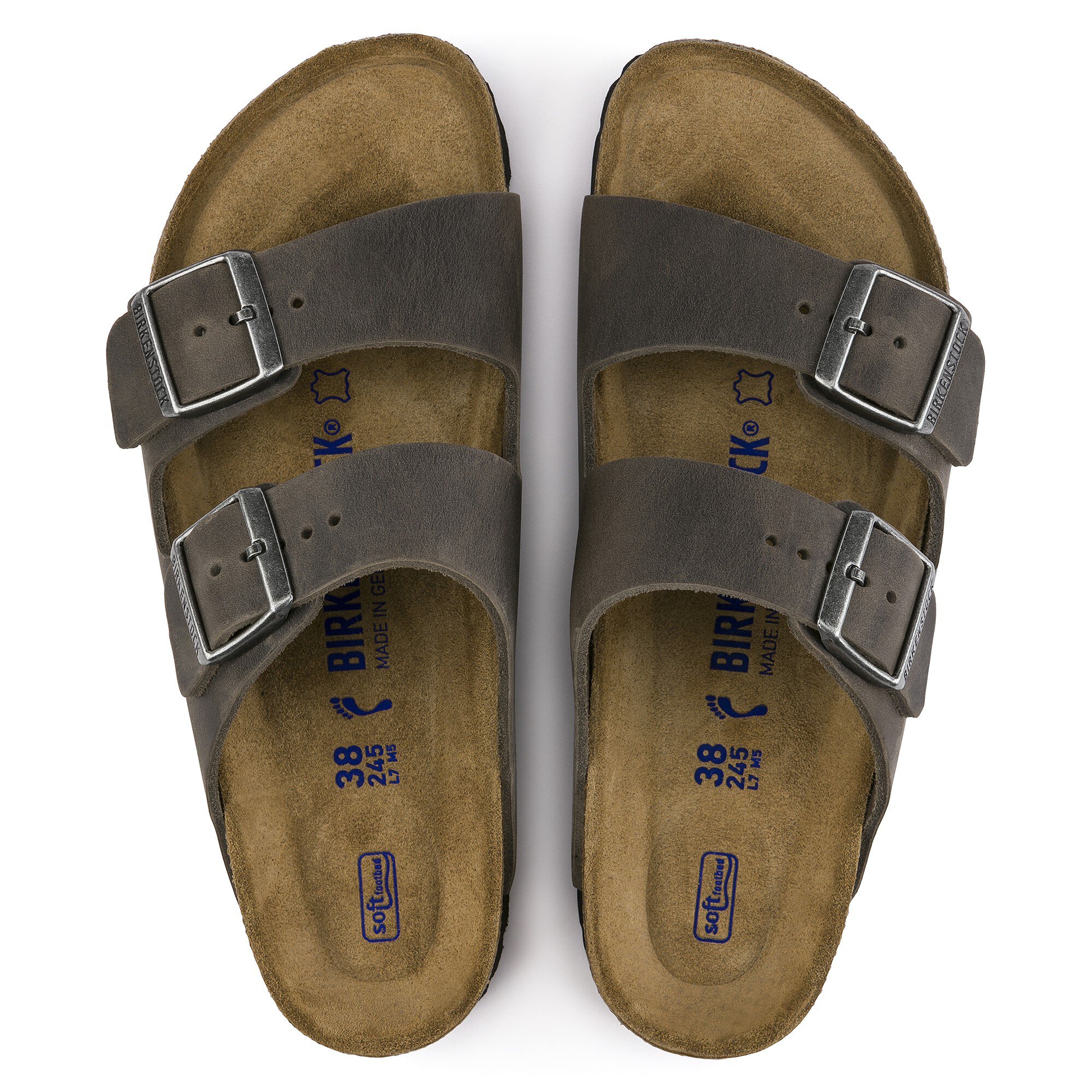 jordnødder virkelighed klassekammerat Arizona Soft Footbed Oiled Leather Iron | BIRKENSTOCK