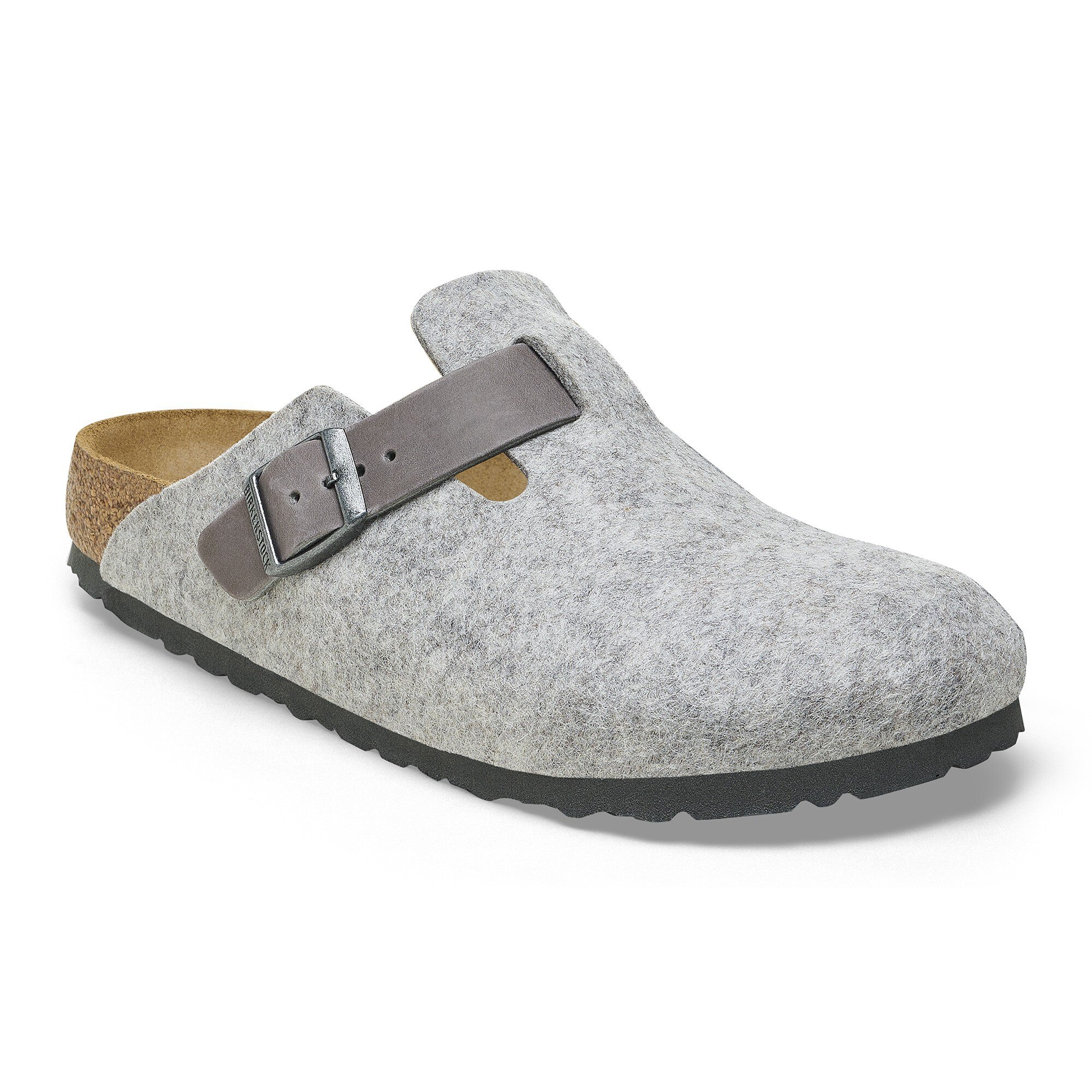 Boston Natural Leather Felt Light Gray BIRKENSTOCK