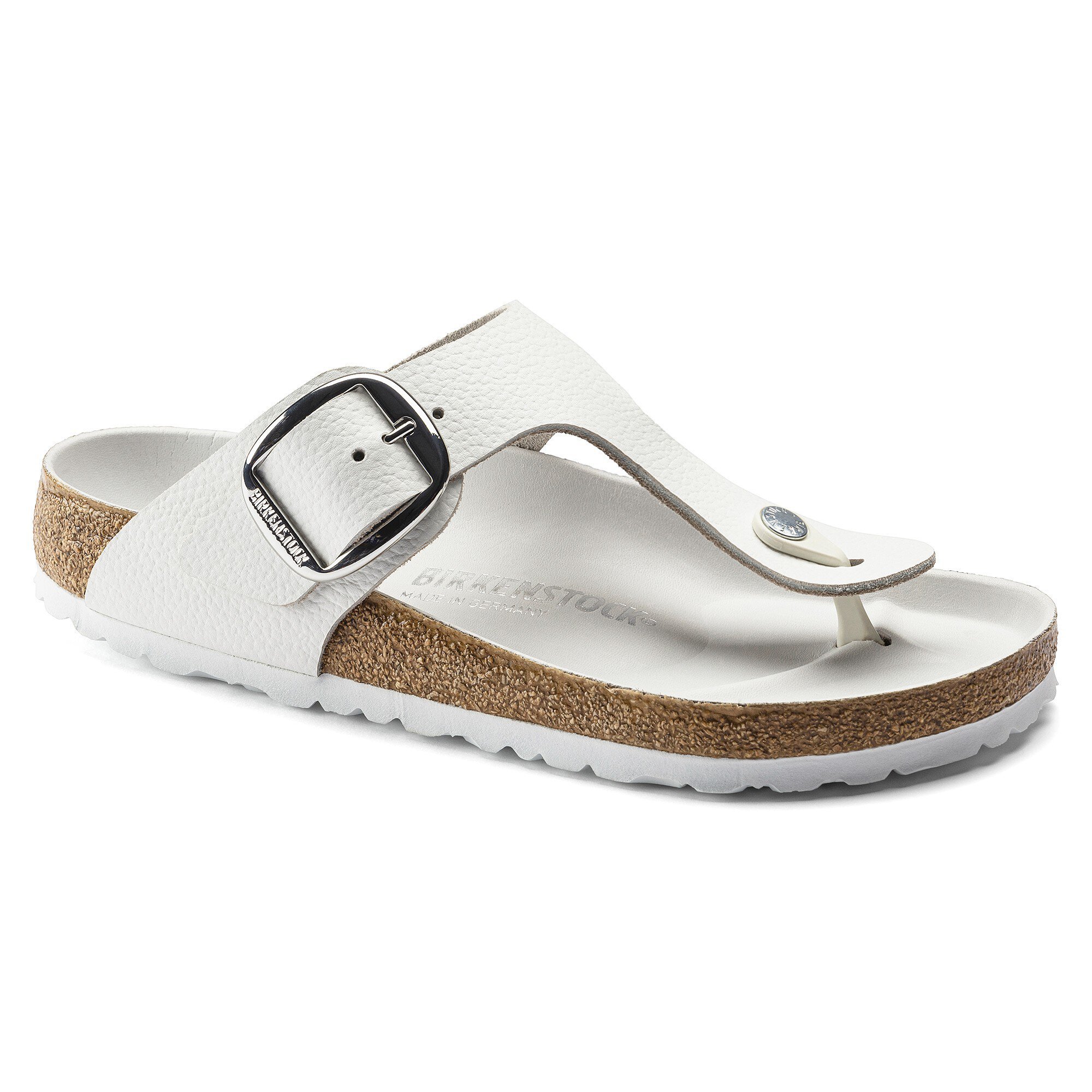 Gizeh Big Buckle Leather White | BIRKENSTOCK