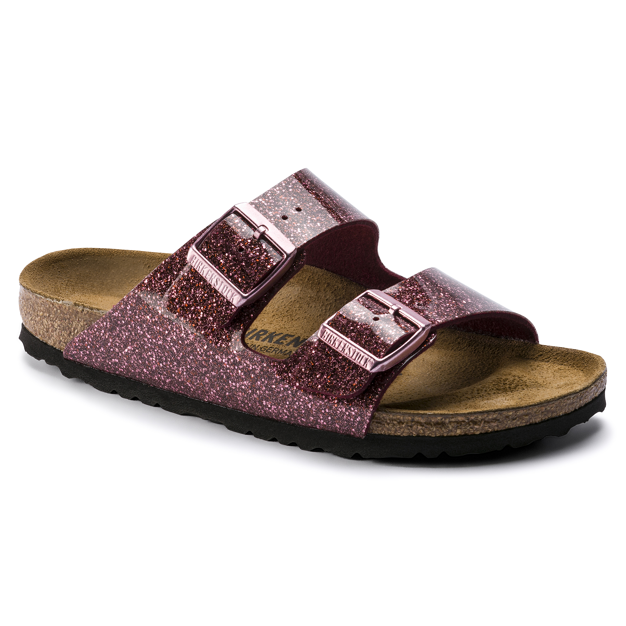 glitter birkenstock style sandals