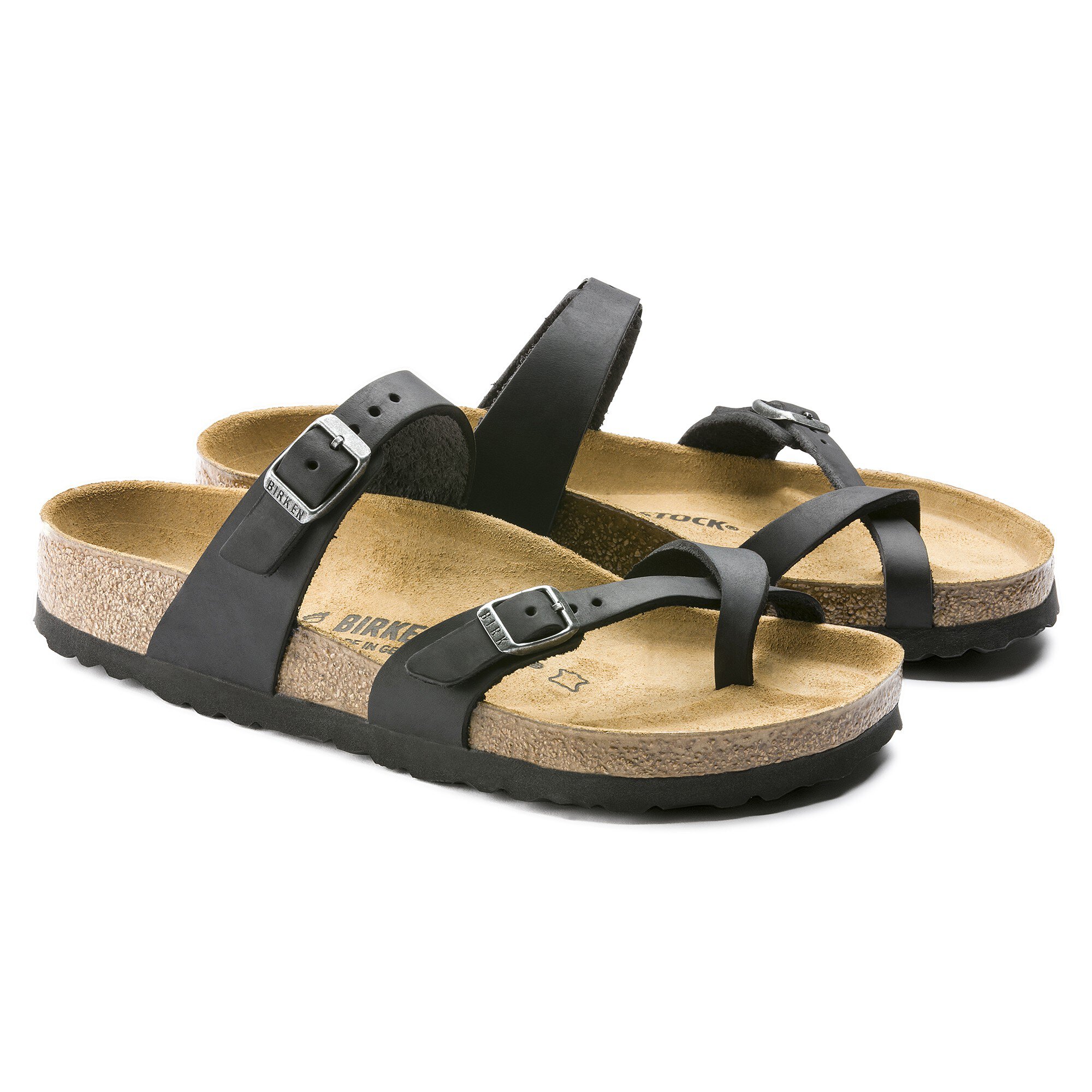 Birkenstock Mayari Leather Black Birks Sandals Size 6W/4M