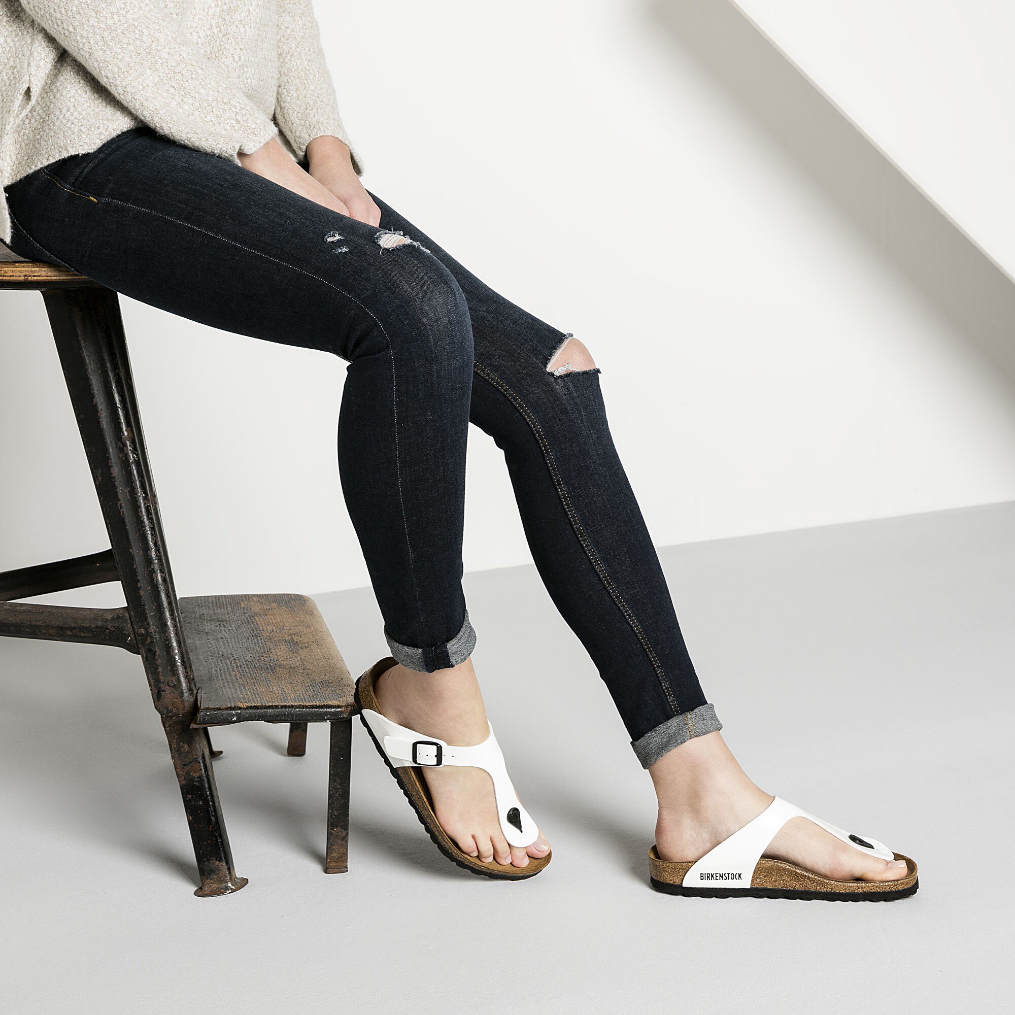 birkenstock gizeh white