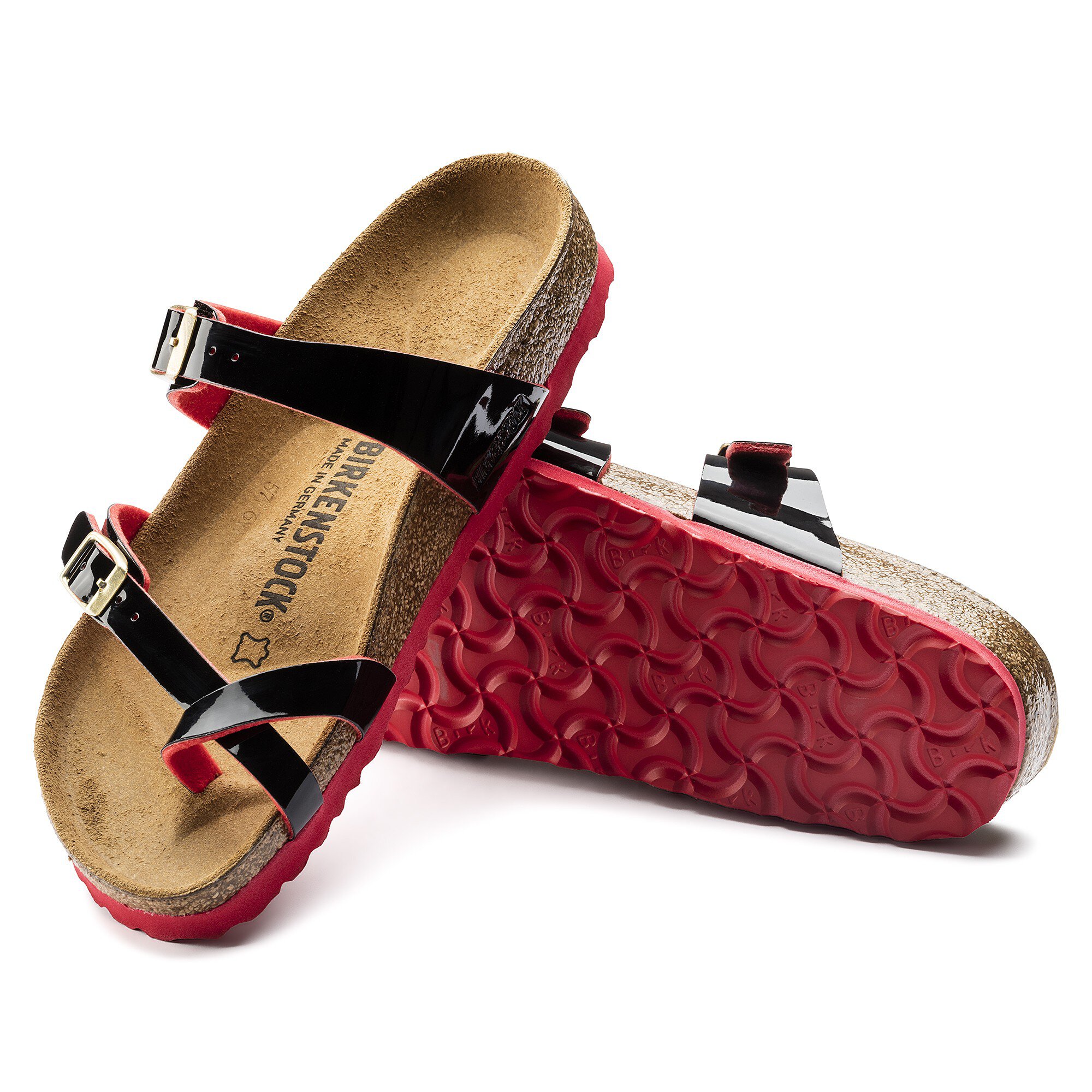 red mayari birkenstock sandals