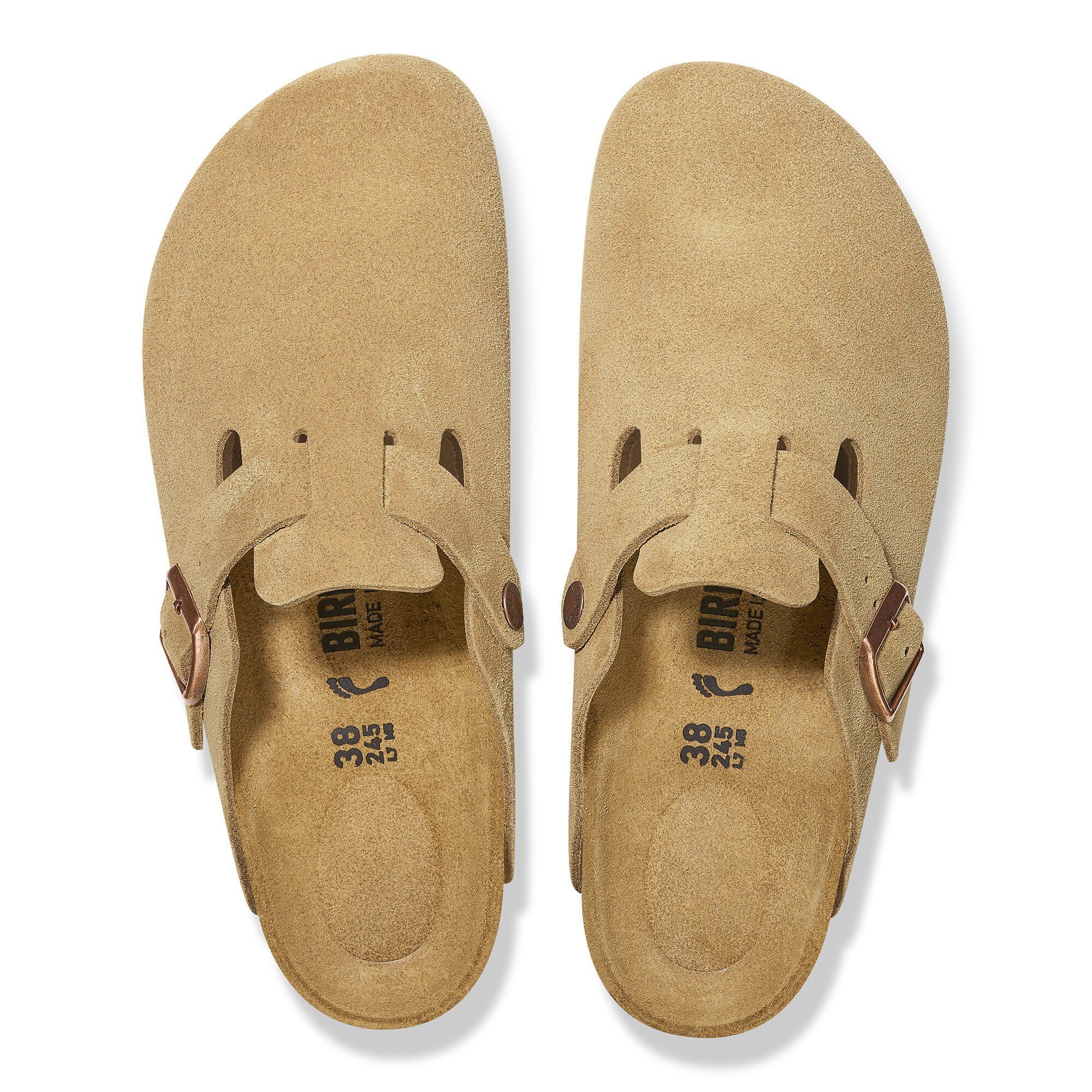 Birkenstock® Boston Leather Clog - Women's Shoes in Latte Cream