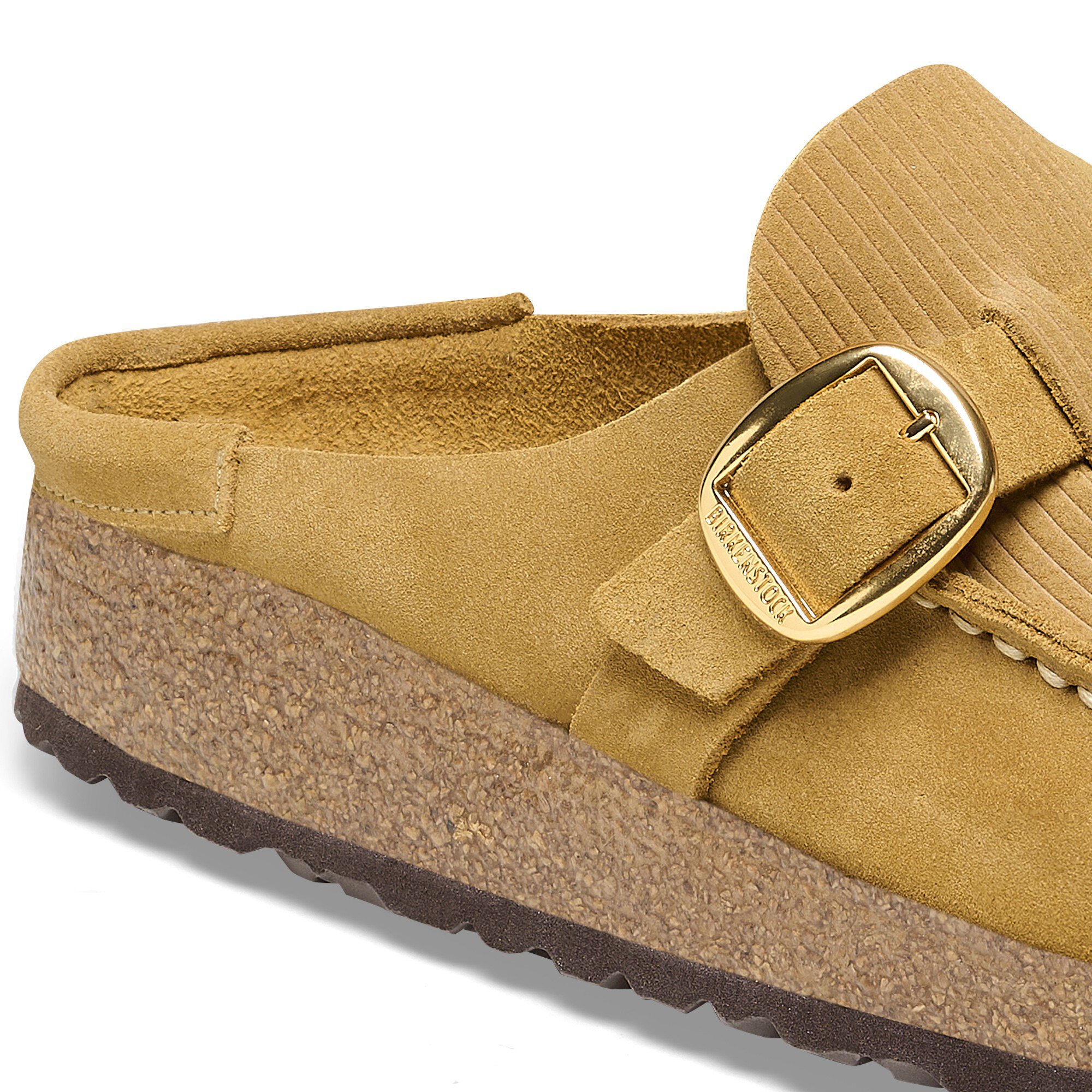 Birkenstock Buckley Suede Embossed - Corduroy Antique White