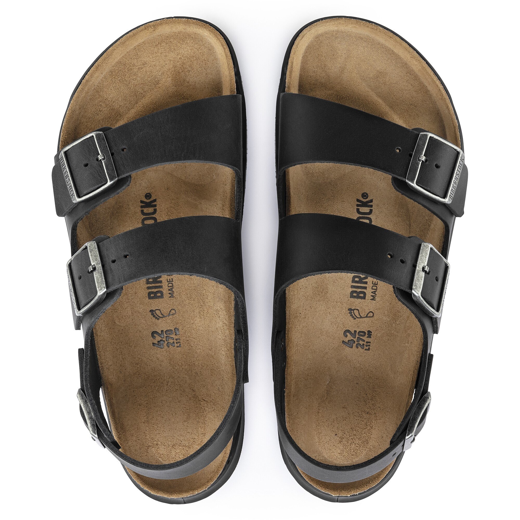 Milano Rugged Men Oiled Leather Black BIRKENSTOCK
