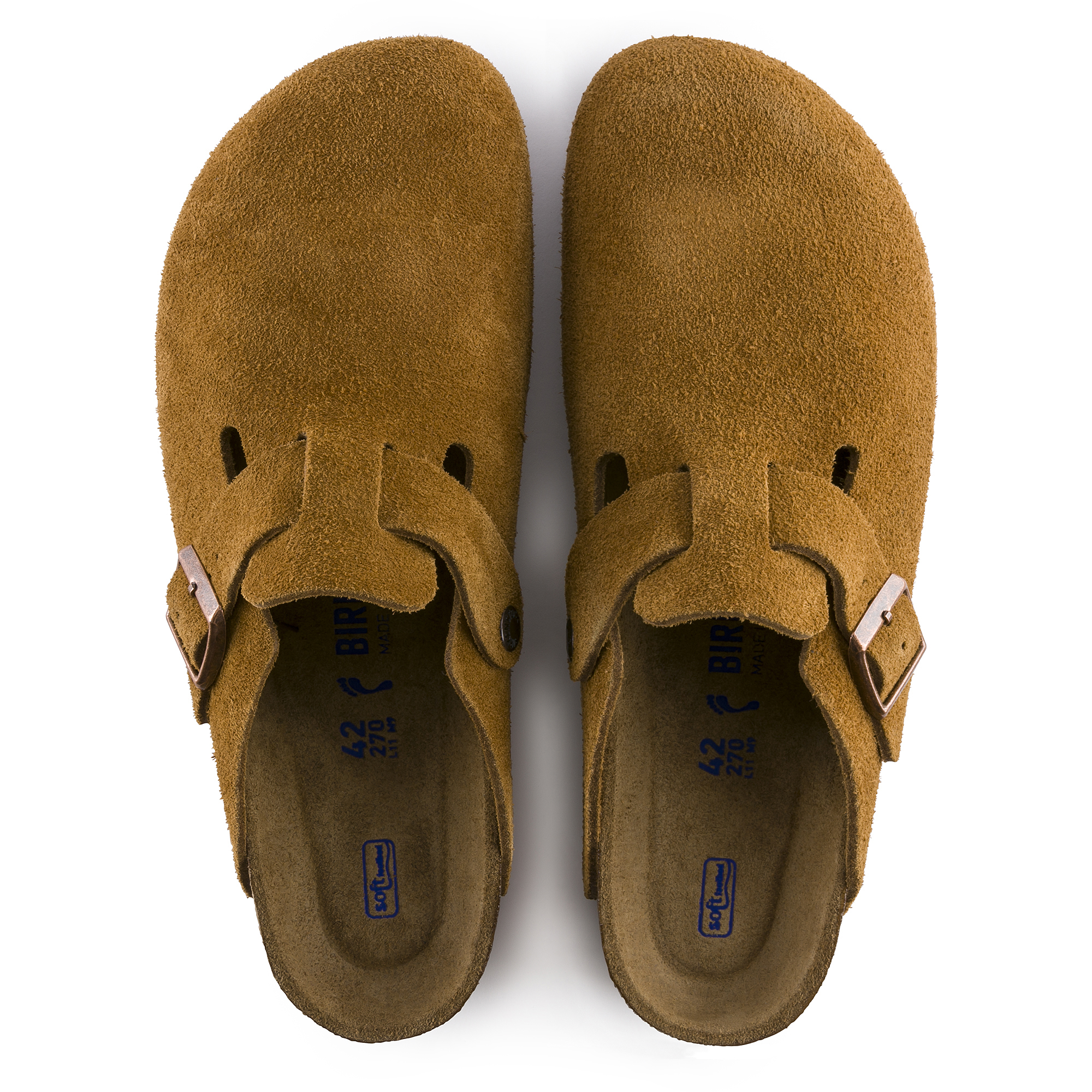 Boston Soft Footbed Suede Leather Mink