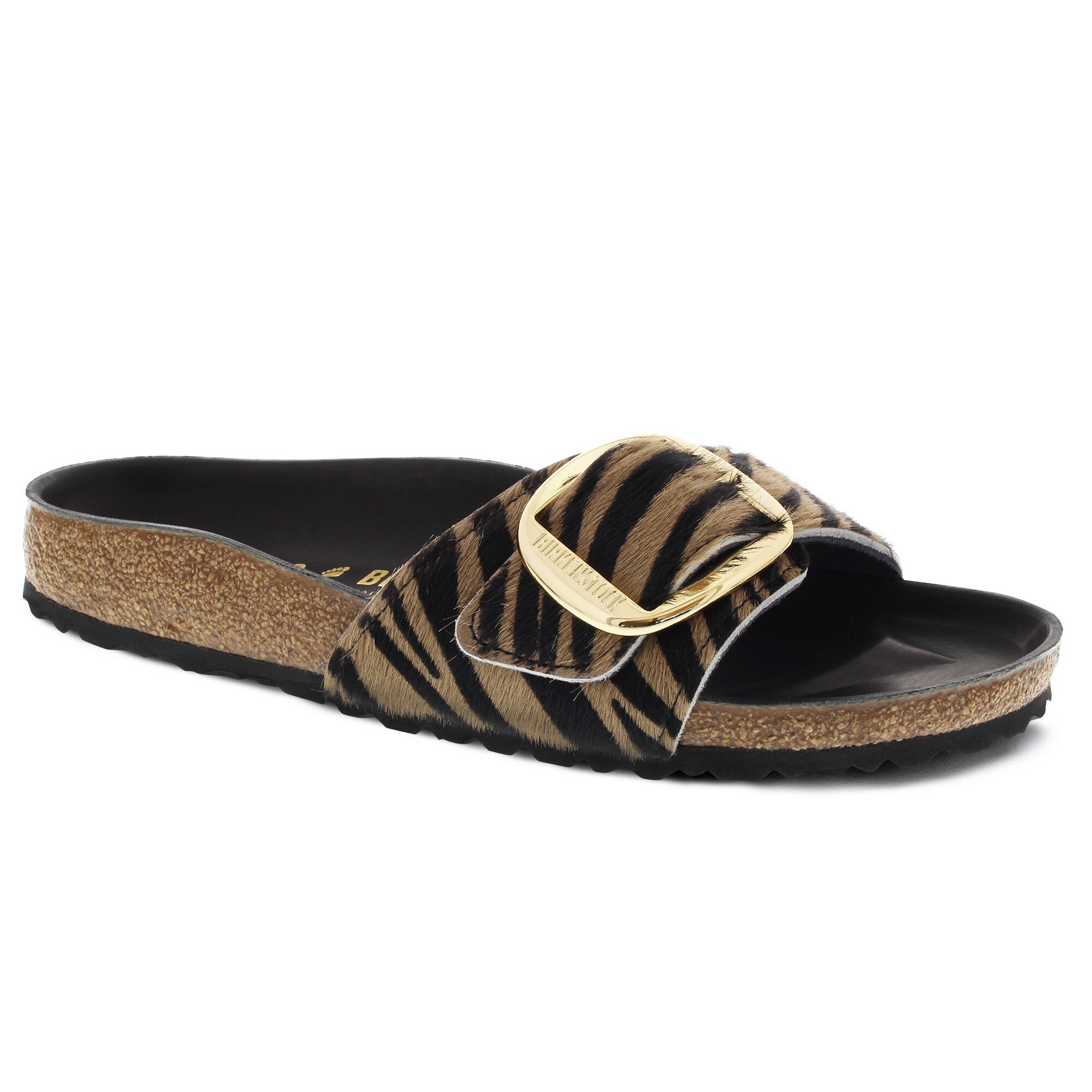 birkenstock madrid big buckle gold