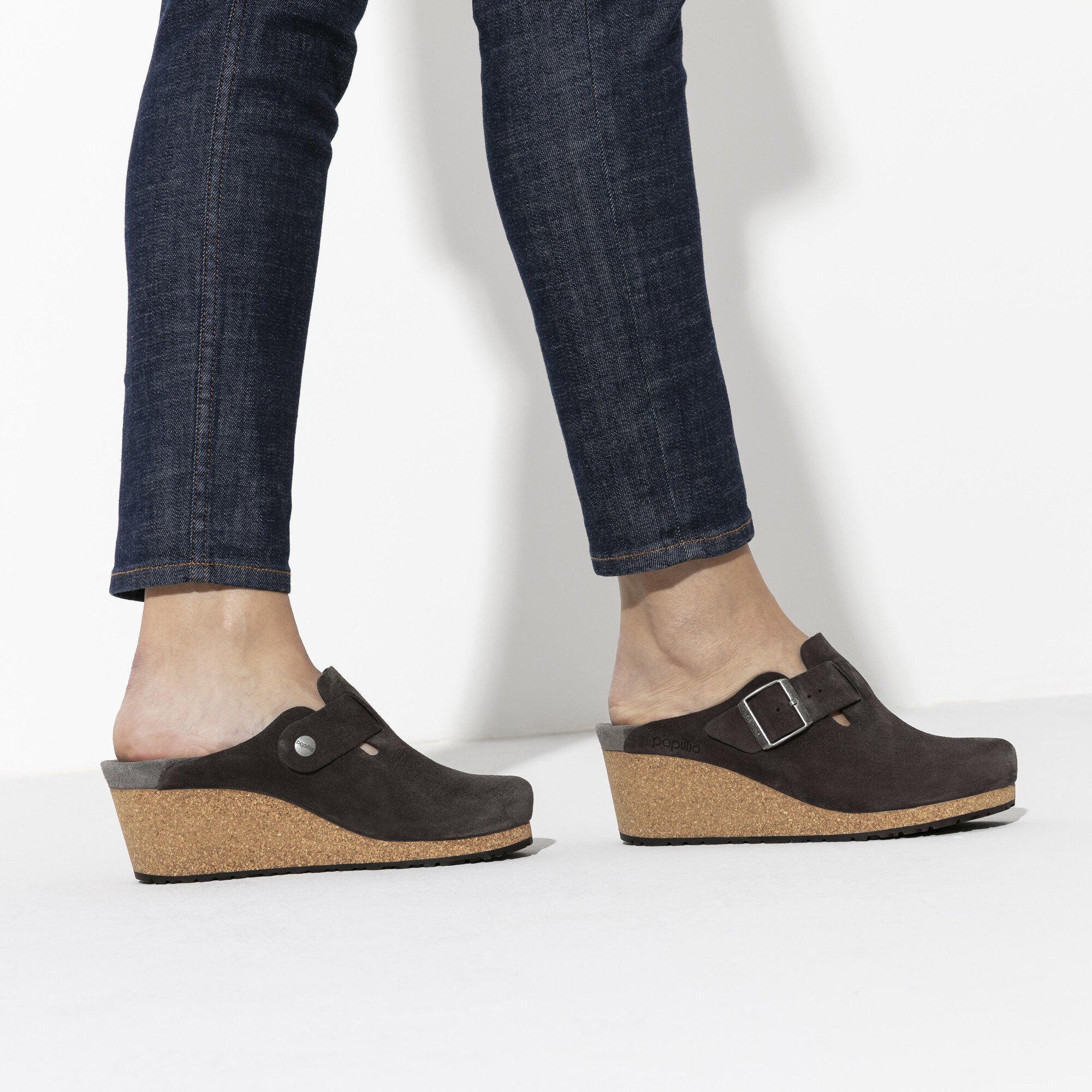 birkenstock papillio fanny heeled clogs